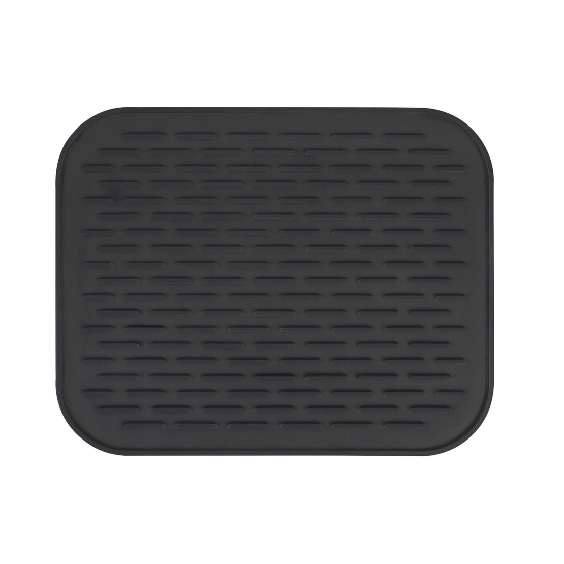 Covoras din Silicon pentru Scurgere Vase, Flippy, Uz Casnic, Rezistent la Temperaturi Ridicate, Izolator, 30x24 cm, Negru