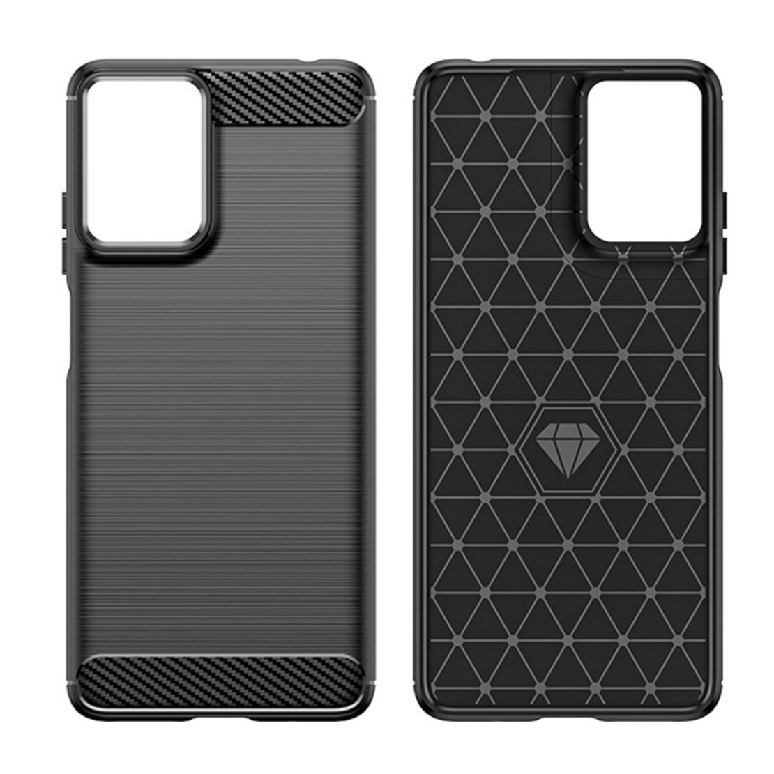 Husa de Protectie pentru Motorola Moto G04 5G / Moto G24 5G, Vafy, Protectie 360, din TPU cu element de Carbon, Anti Alunecare, 1.8 mm, Negru
