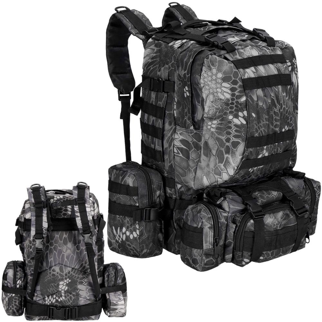 Rucsac militar pentru drumetie, impermeabil, ultra usor, 50litri, gri
