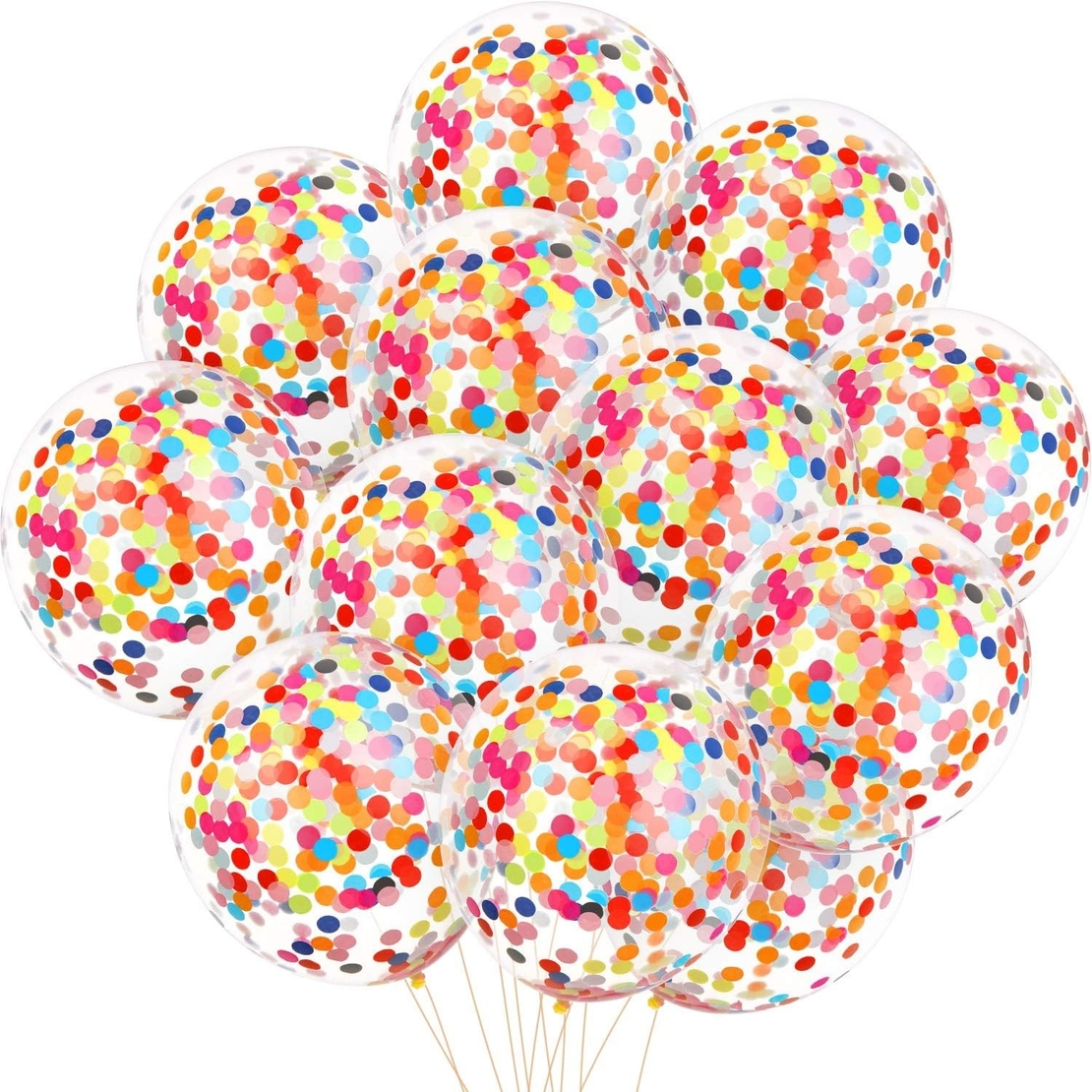 Set 10 Baloane din Latex, Flippy, Model Party Confetti, 30 cm, Multicolore, 2.8 g