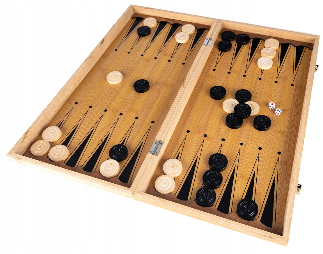 Joc sah si table din lemn, 48x48 cm, toate piesele incluse, maro