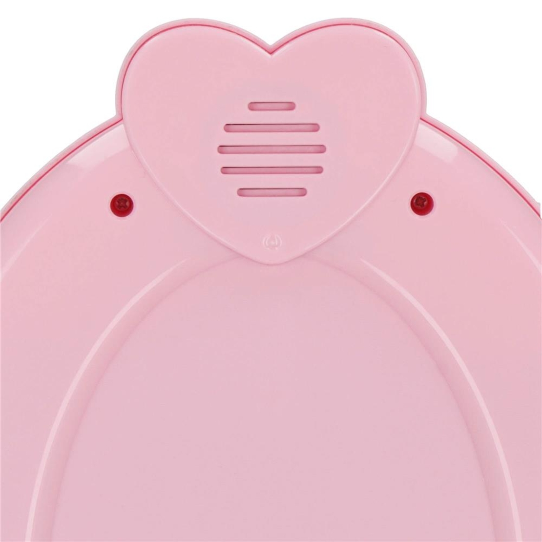 Masa toaleta pentru copii, cu taburet, 19 accesorii joaca, din plastic, 37x20x60 cm, roz