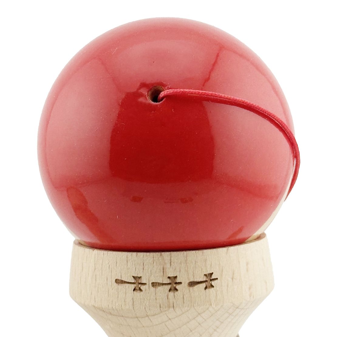 Kendama X Originala RAINBOW, Profesionala, Flippy, Cupe Mari KING SIZE V3, Super Sticky, Gaura in Baza, Rulment Metalic, din lemn 18 cm, Ata 62/65 cm, Rosu/Maro