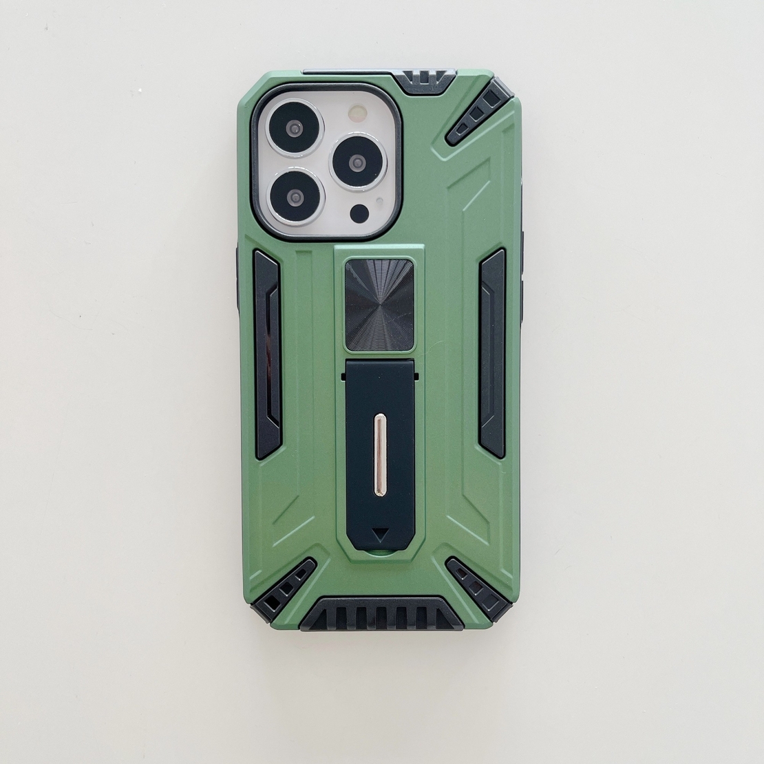 Husa de protectie Vafy pentru Apple iPhone 13 Defender Sergeant Brave cu suport,Verde
