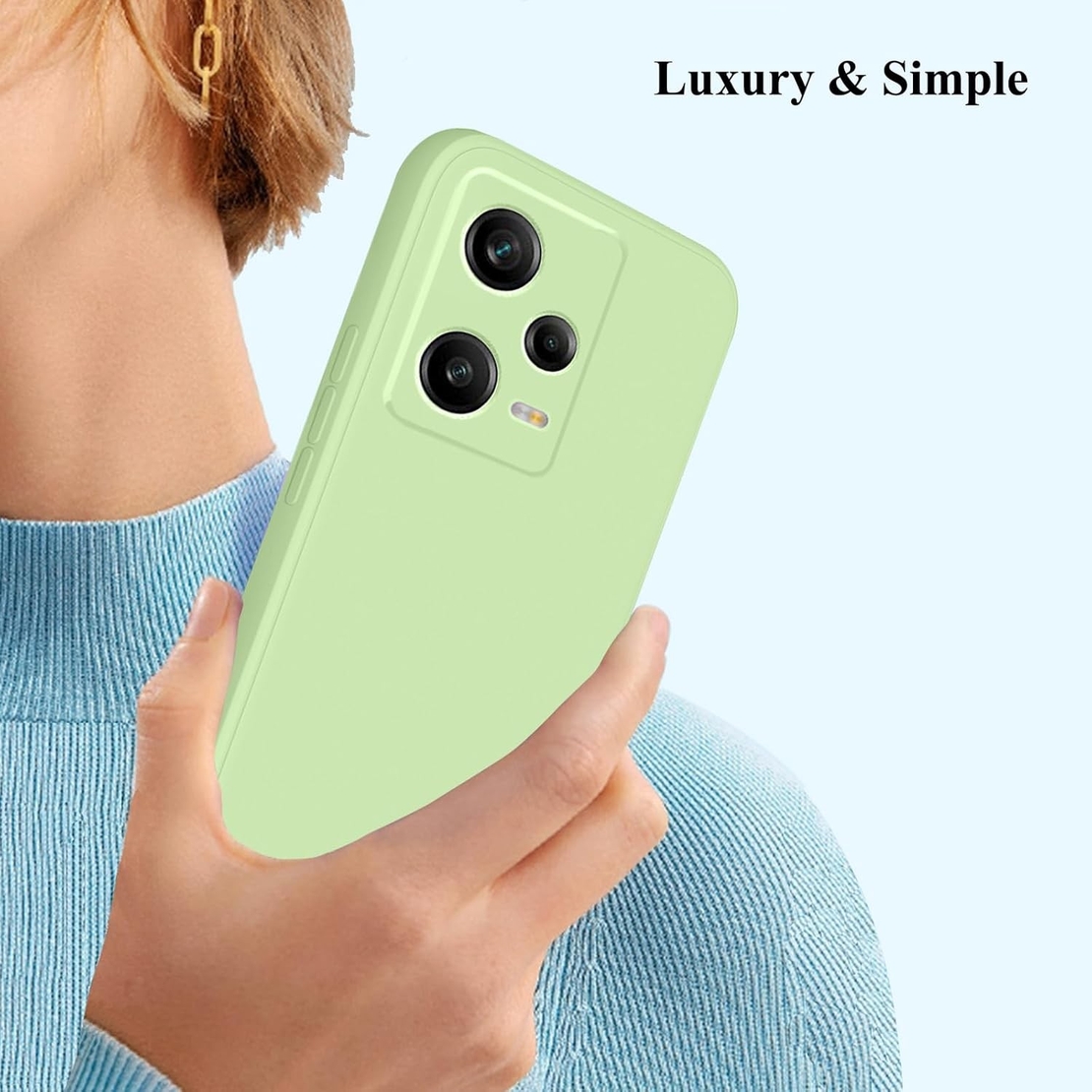 Husa de Protectie Matte TPU, Vafy, pentru Xiaomi Redmi 12 Pro, Protectie Camera, Antisoc, Antizgariere, Antialunecare, Acoperire Completa, Verde