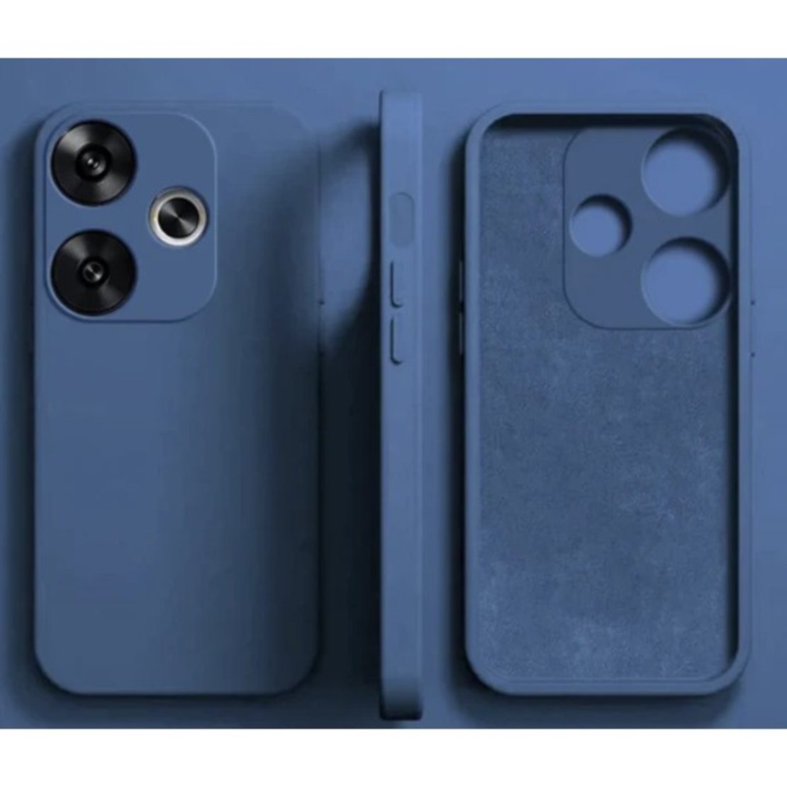 Husa de Protectie, Vafy, pentru Xiaomi Redmi Note 12 Pro 5G, Liquid Silicone, cu Microfibra pe Interior, Protectie Antisoc, Compatibil Incarcare Wireless, Albastru