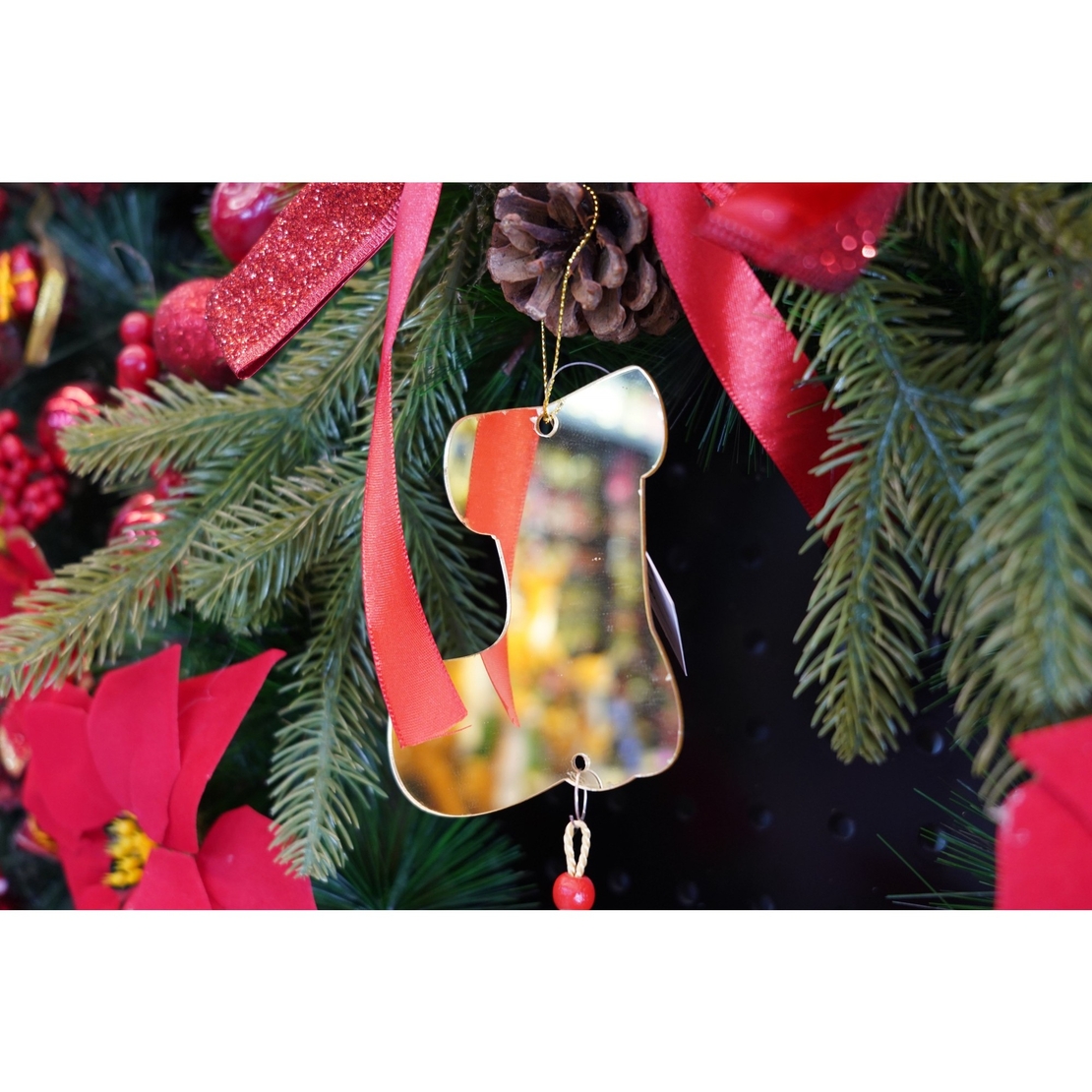 Ornament brad, Flippy, Gheata, Auriu, Lucios, 10*25CM, Acril, Interior/ Exterior