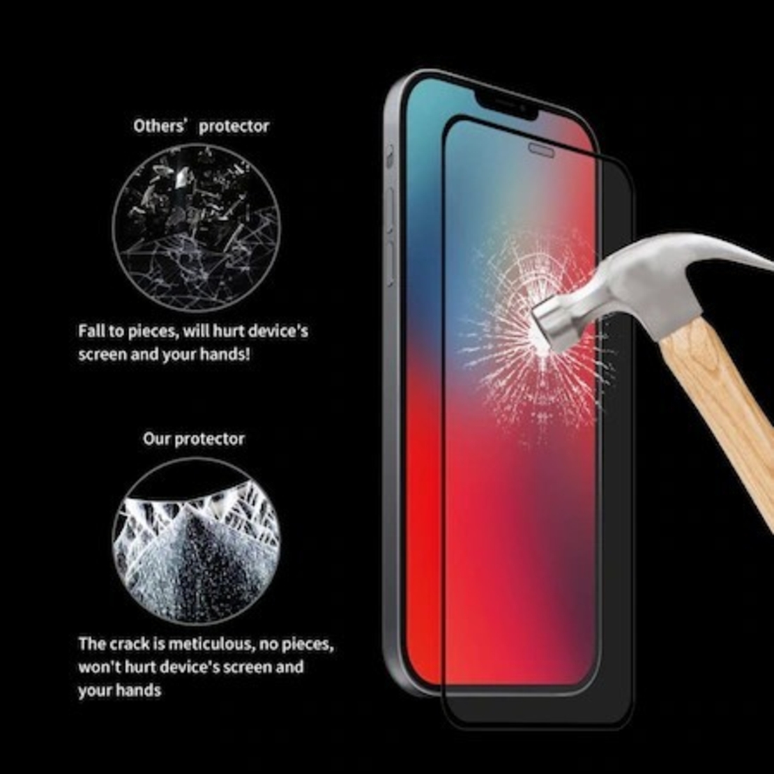 Folie Sticla securizata, Flippy, compatibila cu Apple iPhone 14 Plus, Full Glue, cu margini negre