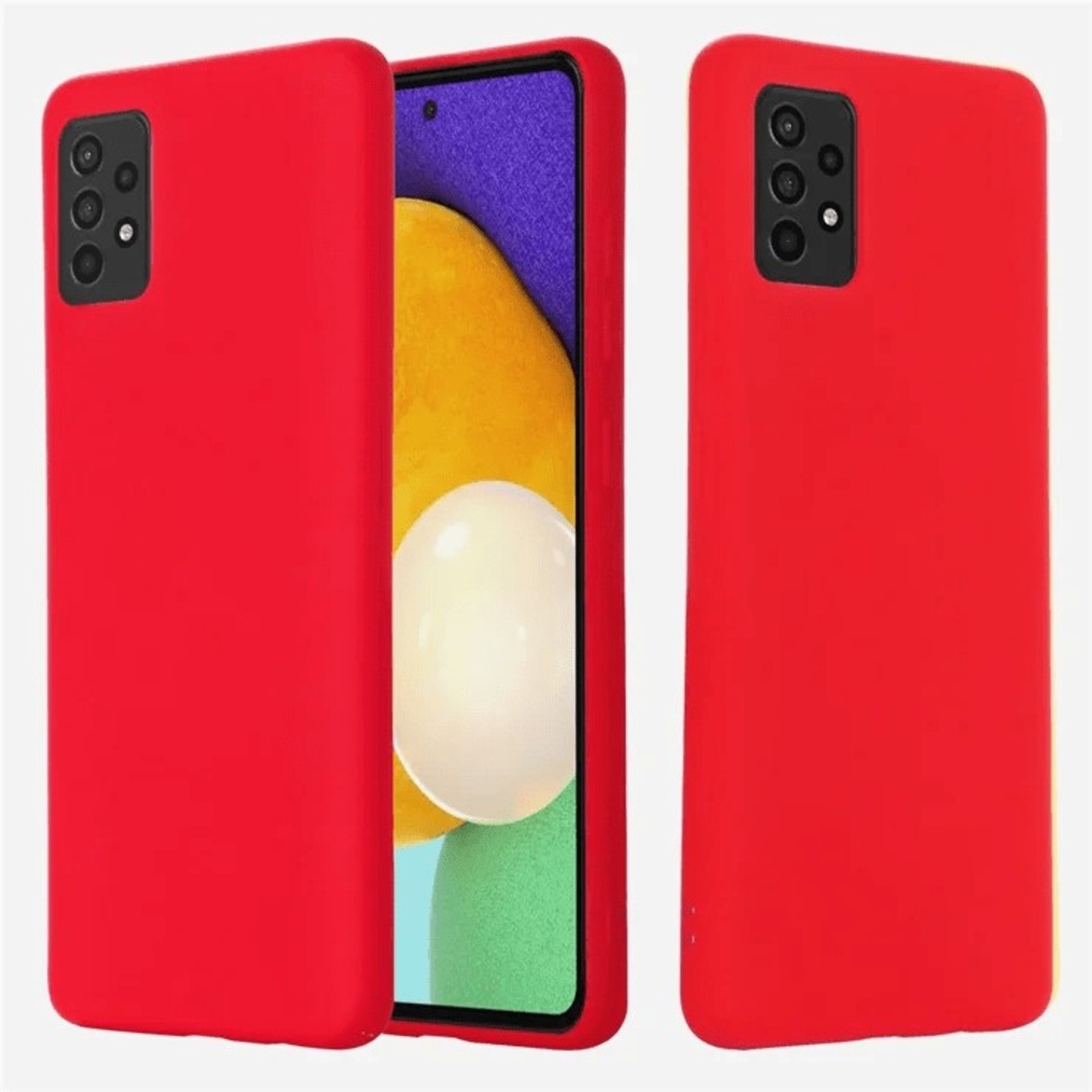Husa de Protectie, Vafy, pentru Samsung Galaxy A52, din Silicon Lichid, Rosu