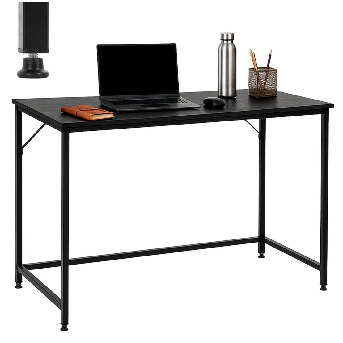Birou cu blat MDF si cadru metalic, 100x50x76 cm, negru