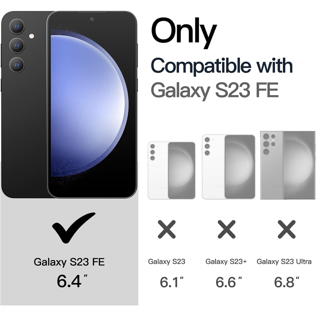 Husa de Protectie Matte TPU, Vafy, pentru Samsung Galaxy S23 FE 5G, Protectie Camera, Antisoc, Antizgariere, Antialunecare, Acoperire Completa, Negru