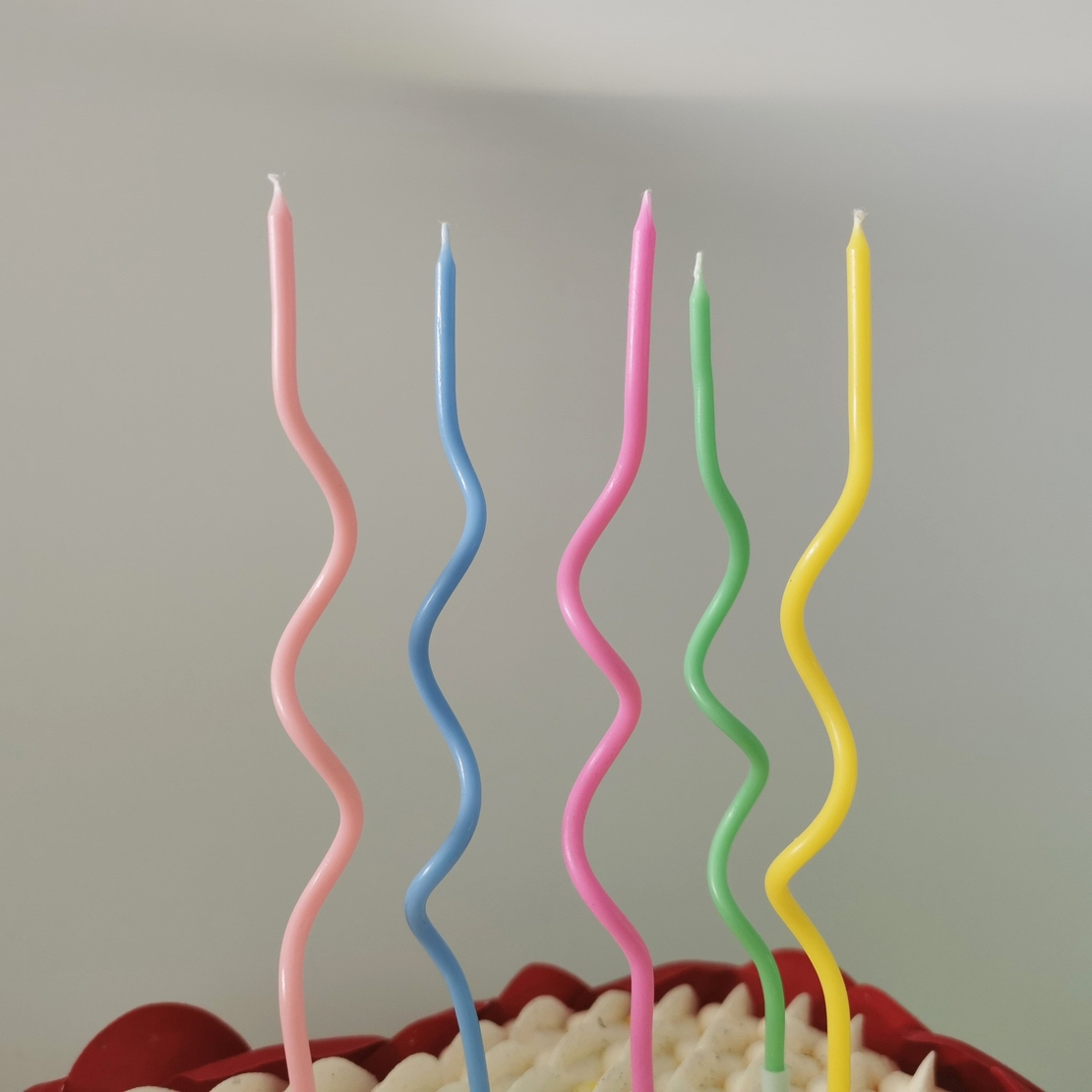 Set 10 Lumanari de Tort, Flippy, Model Spiralat, 17 x 0.34 cm, din Ceara, Multicolor