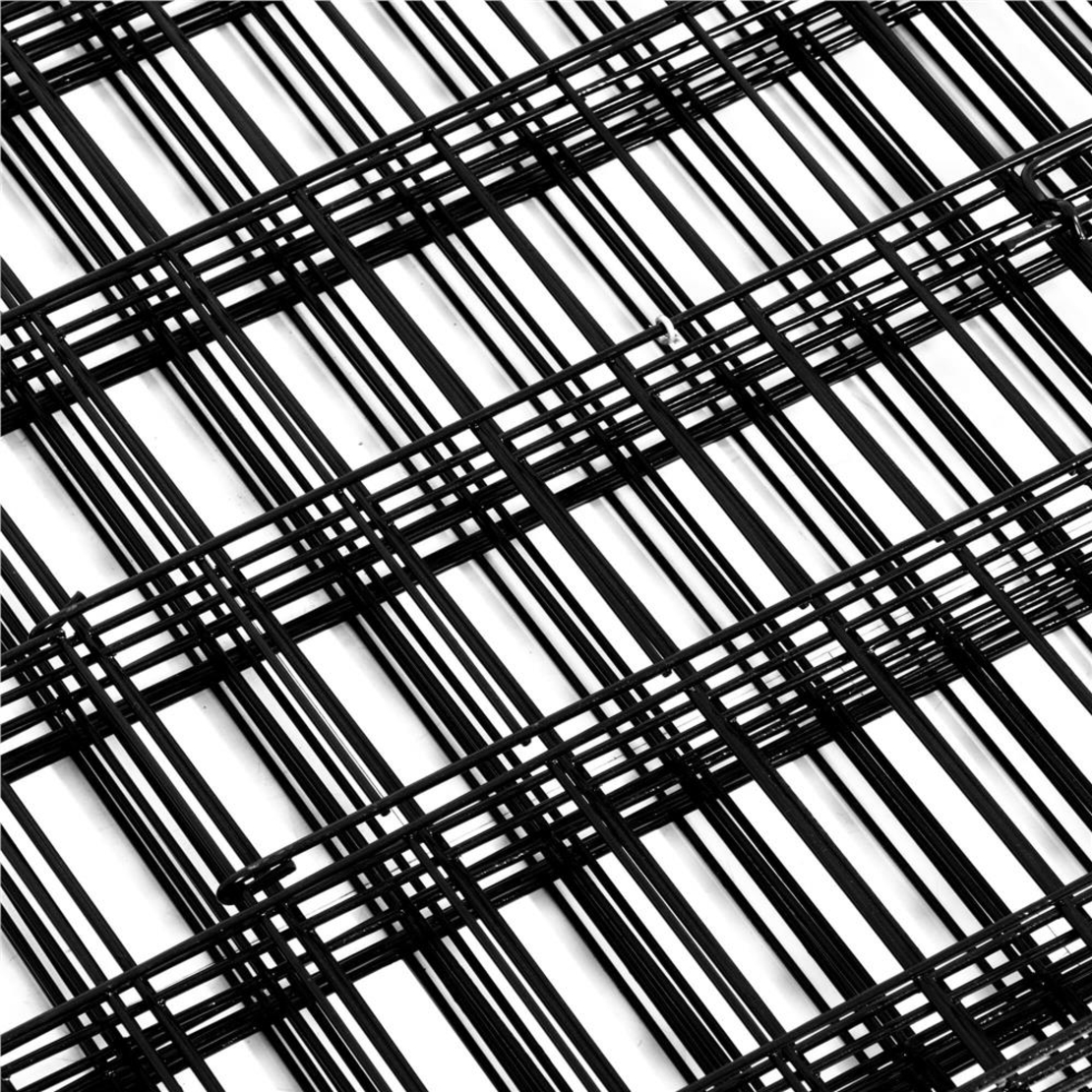 Tarc pentru animale de companie, din fier, forma configurabila, cu usa de acces, XXL, 120x120x60cm, negru