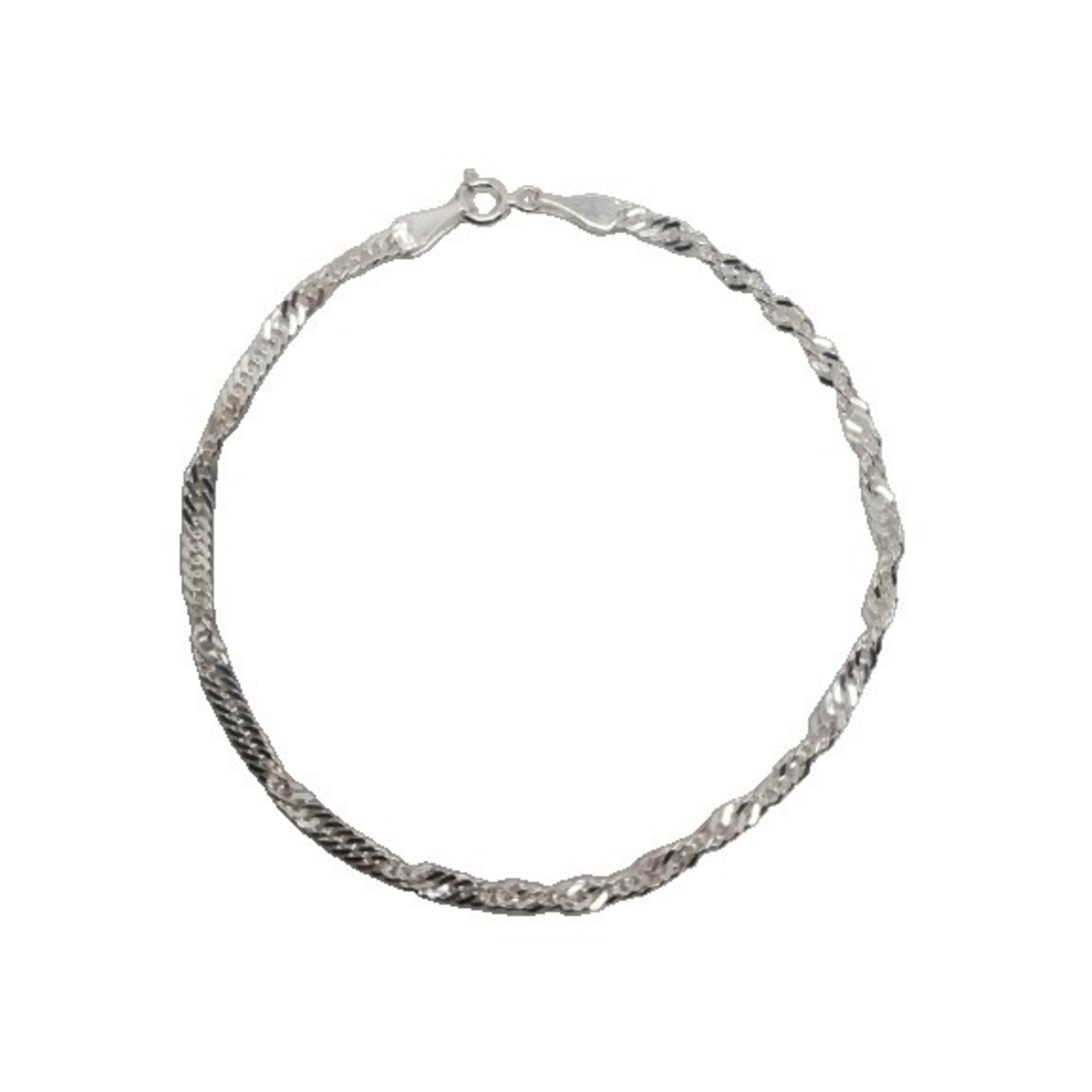 Brățară din Argint 925 Unisex, Jolie Silver, Model Răsucit, Textură Diamantată, 1.63 g