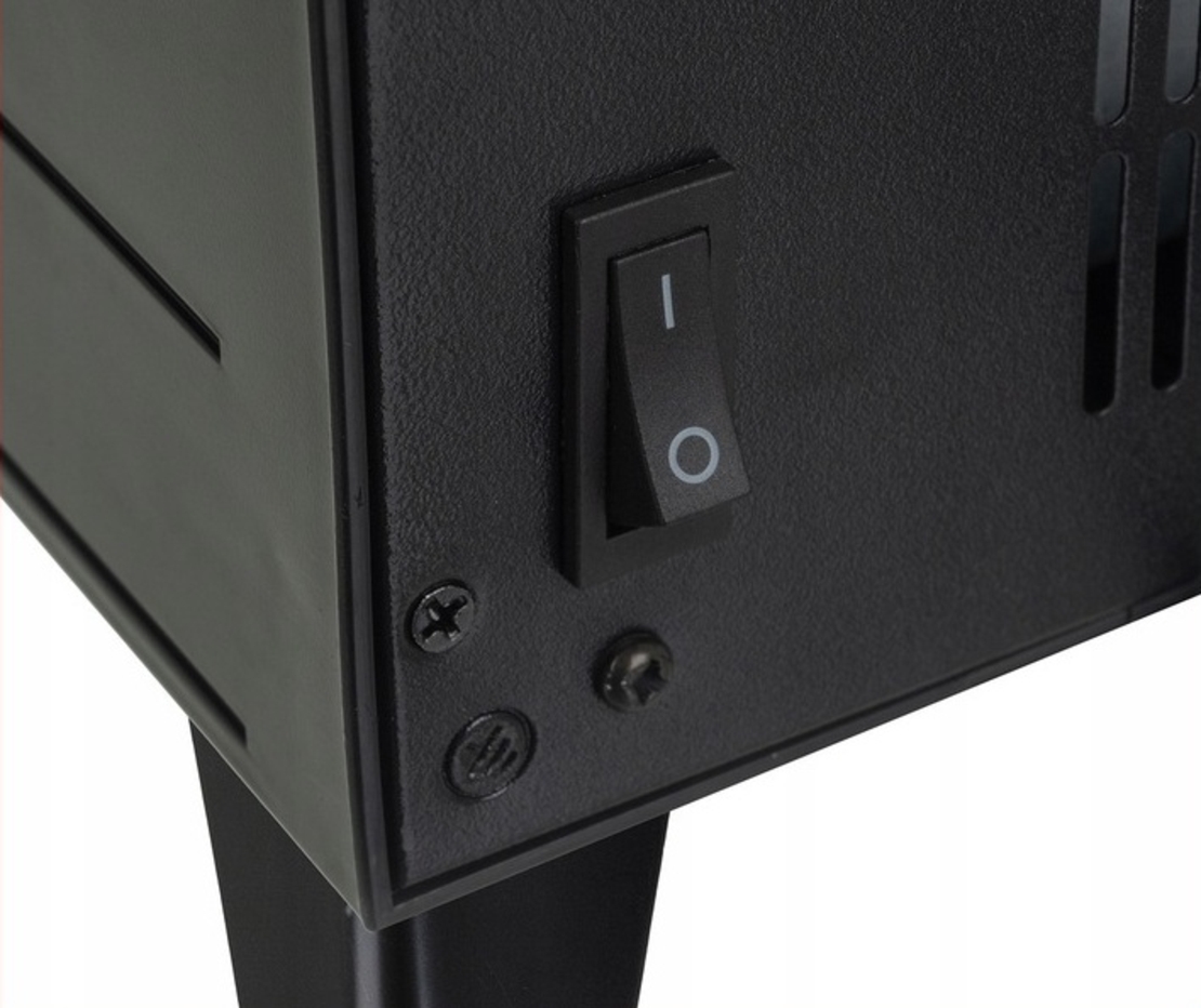 Semineu electric 2000W cu efect de flacara, termostat digital si timer, telecomanda, 52x32x18 cm, negru
