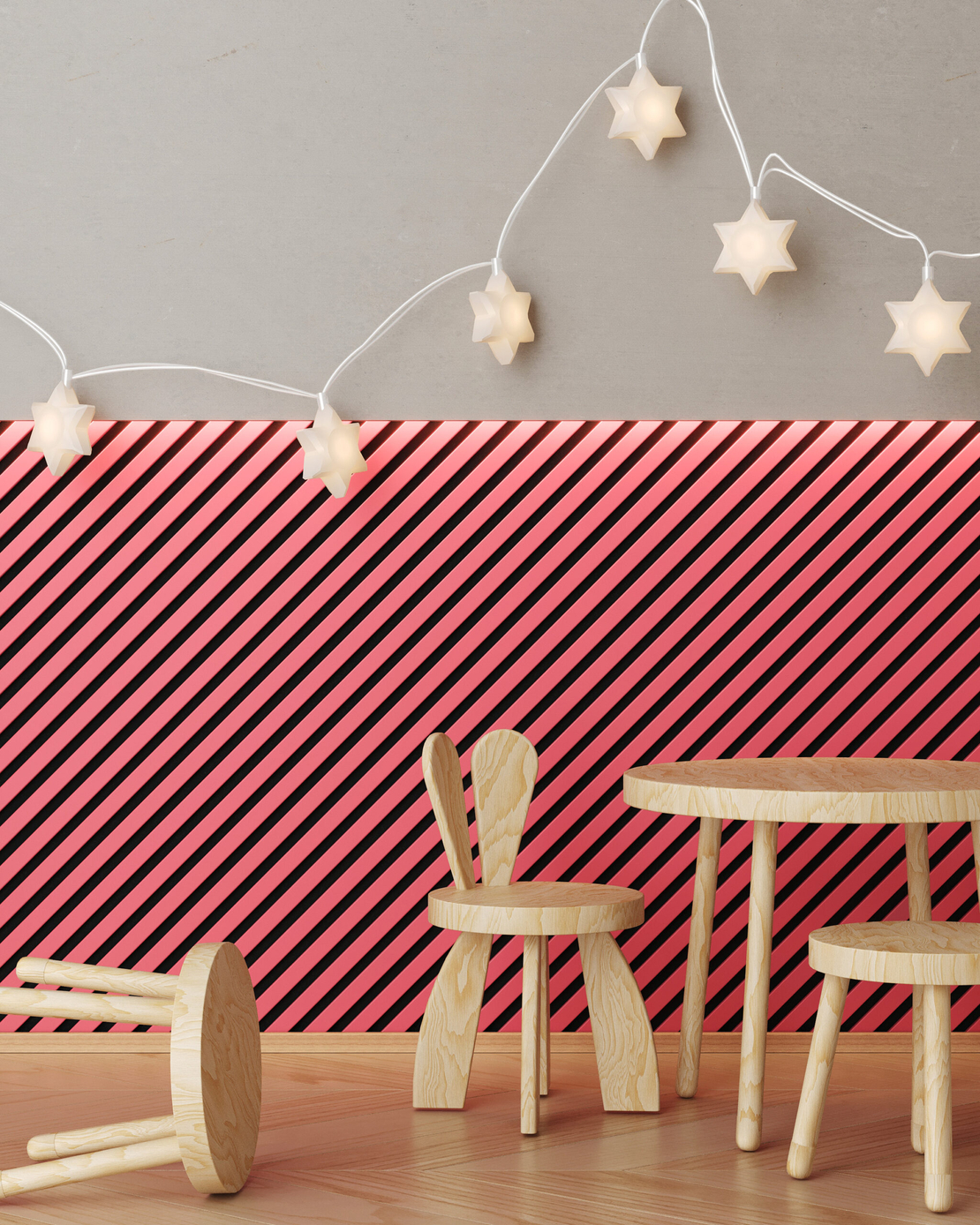 Riflaj MDF decorativ LDA PREMIUM de tip Panou Acustic, Coral, 260x40 cm