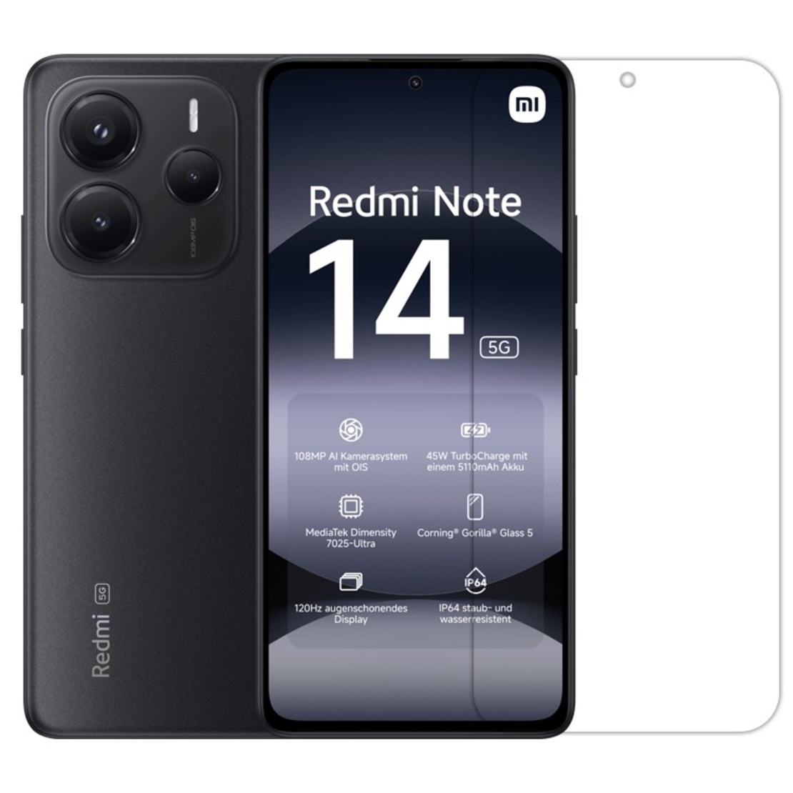 Folie Sticla Securizata pentru Xiaomi 14, Vafy, Sticla de Protectie Compatibila cu Xiaomi 14, 2.5D, HD, Transparenta