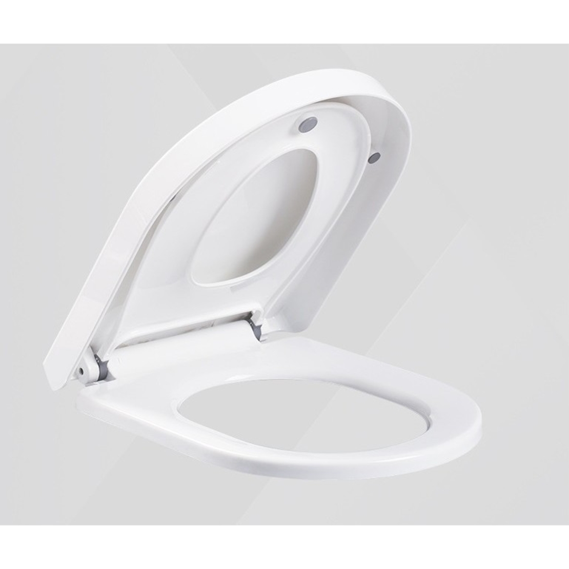 Capac de Toaleta cu Reductie 2 in 1, Flippy, pentru Copii si Adulti, Coborare Lenta si Silentioasa, Instalare Usoara, din PP5 , in Forma de O, Alb