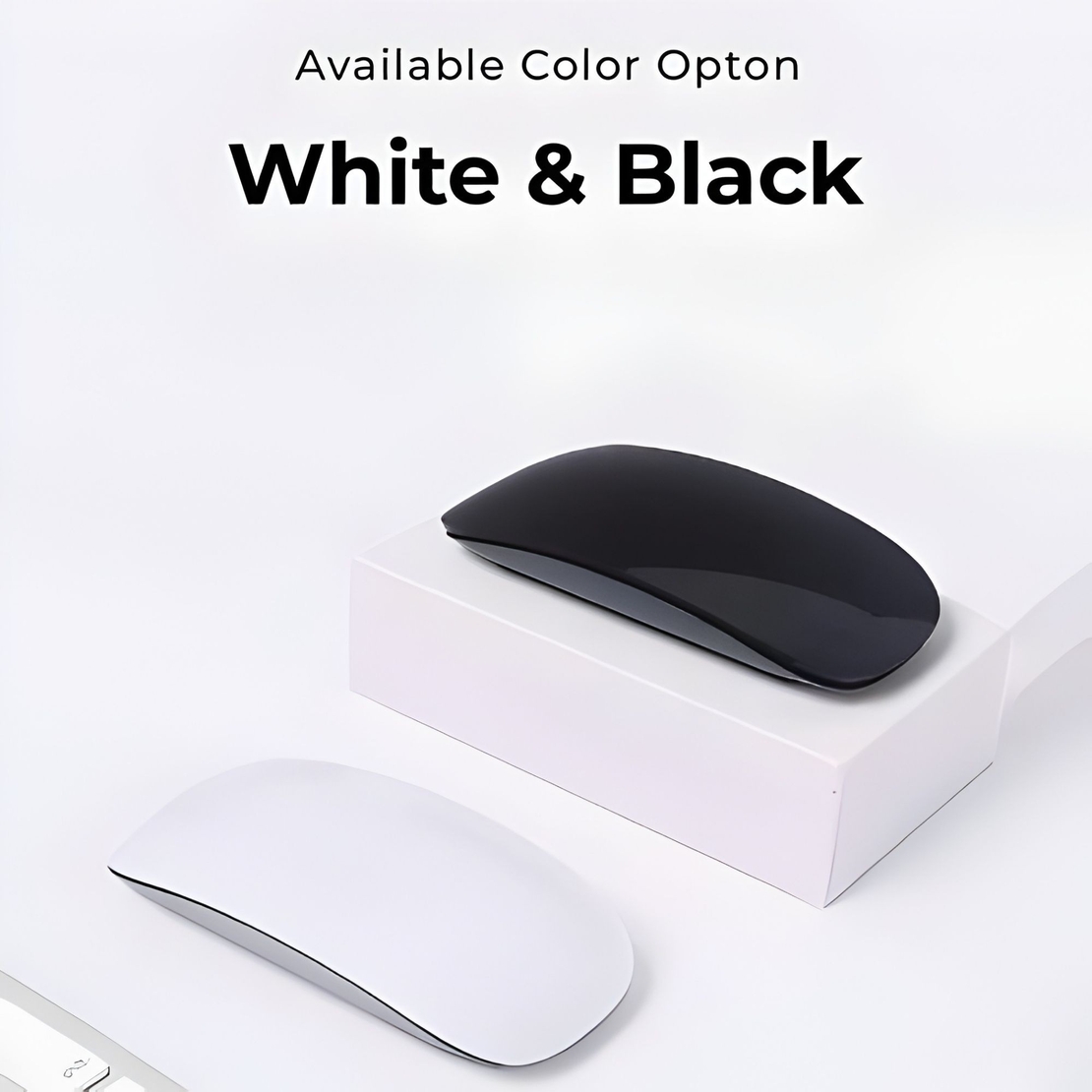 Mouse Wireless cu Gesturi, Vafy, Bluetooth + 2.4GHz, Reincarcabil USB, Ultra Subtire, 1600 DPI, Silentios, Design Elegant si Compact, Compatibil cu Laptop/PC, Telefon si Tableta, Ideal pentru Birou si Calatorii, Alb
