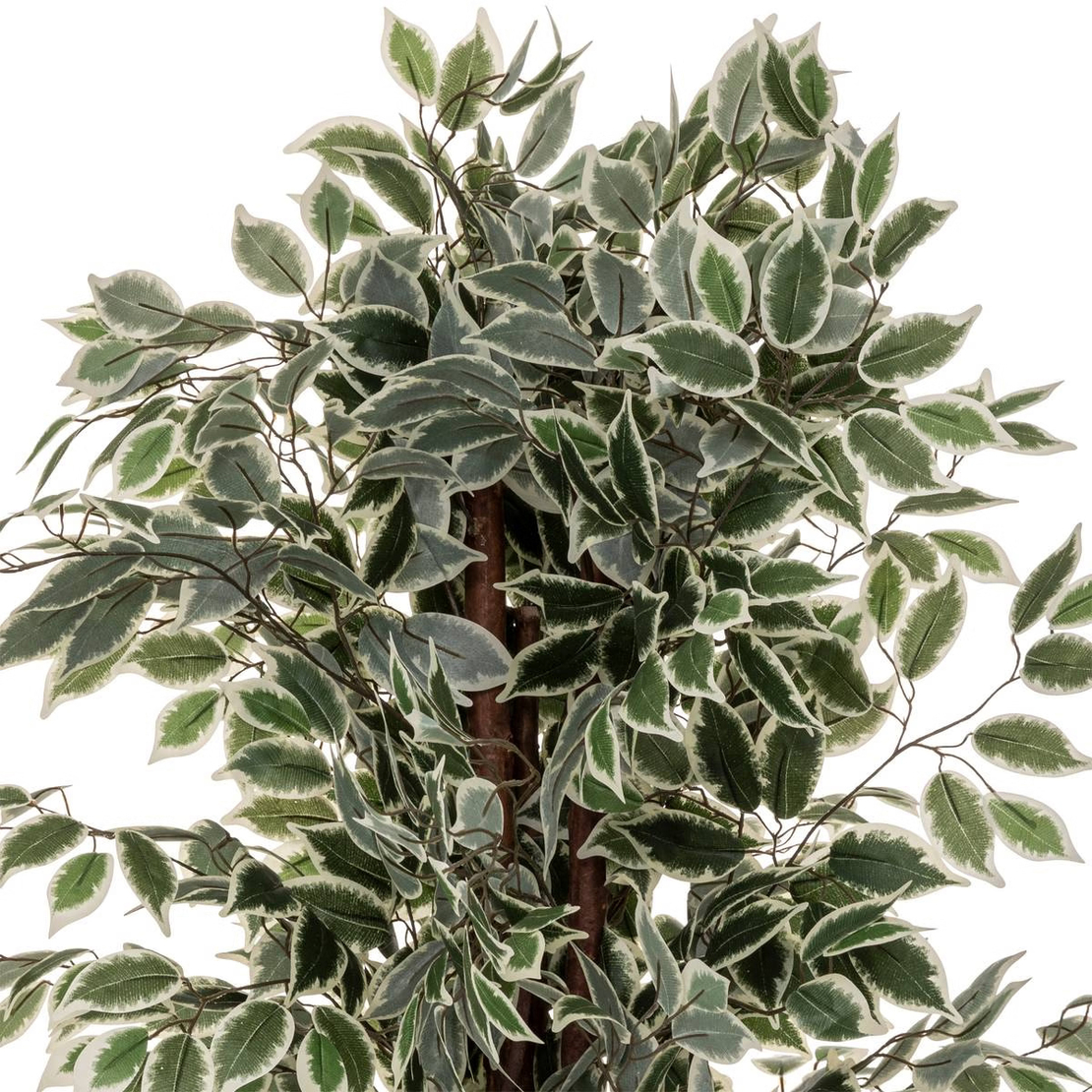 Planta artificiala Atmosphera Ficus cu ghiveci, 97x86x185 cm, verde in doua nunante