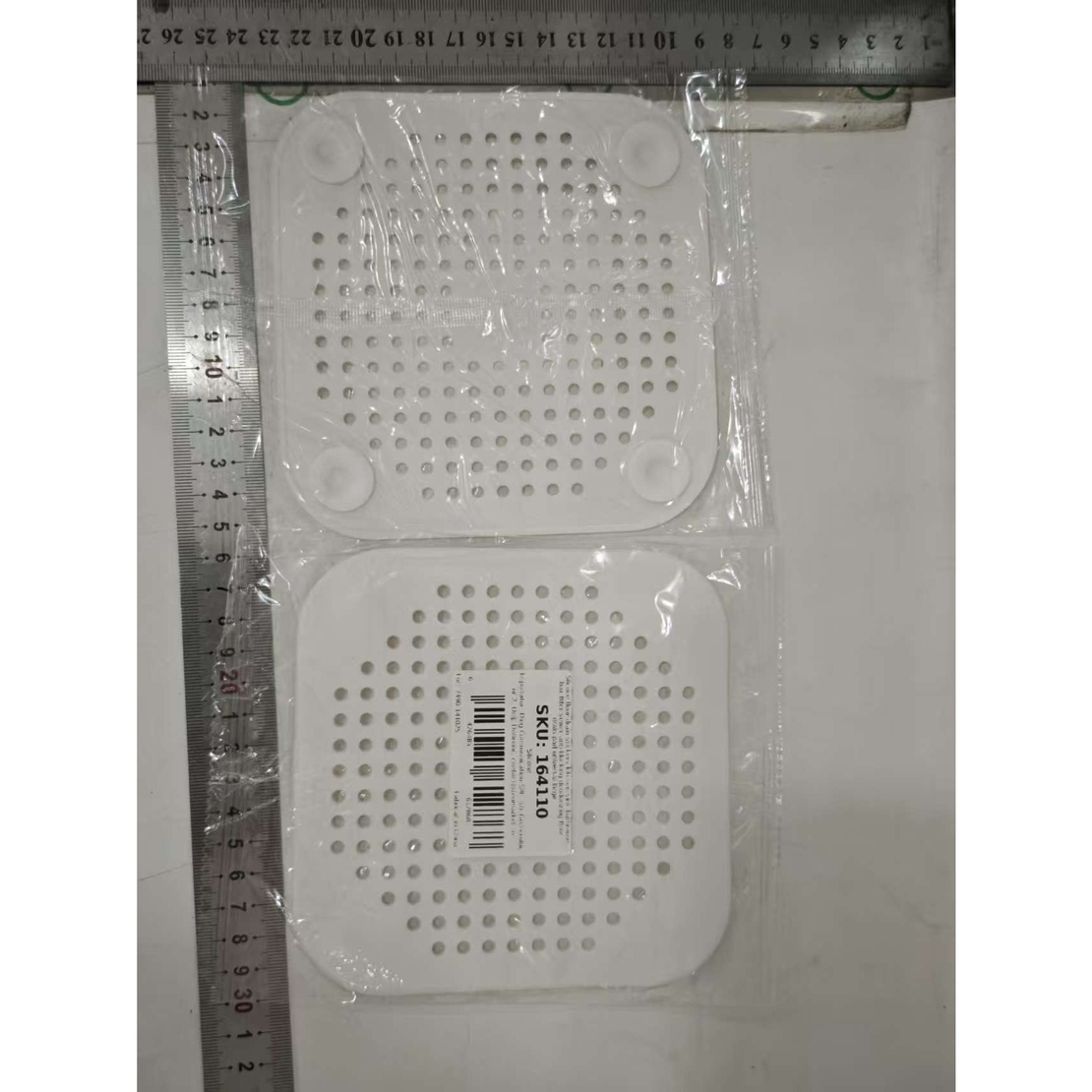 Filtru Chiuveta, Vafy, Anti-infundare, cu Ventuze, 14.5 x 14.5 cm, Flexibil, Alb