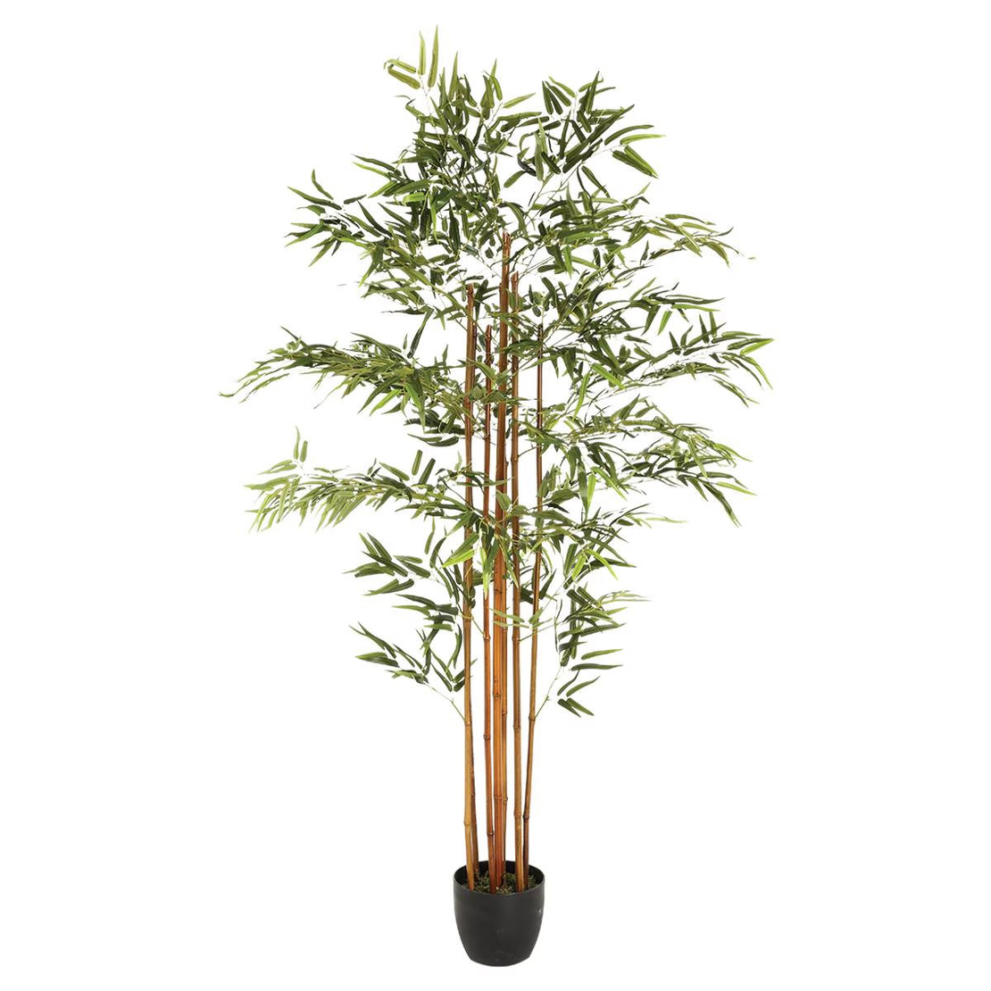 Planta artificiala Atmosphera Bambou cu ghiveci, bambus, 105x98x185 cm, verde