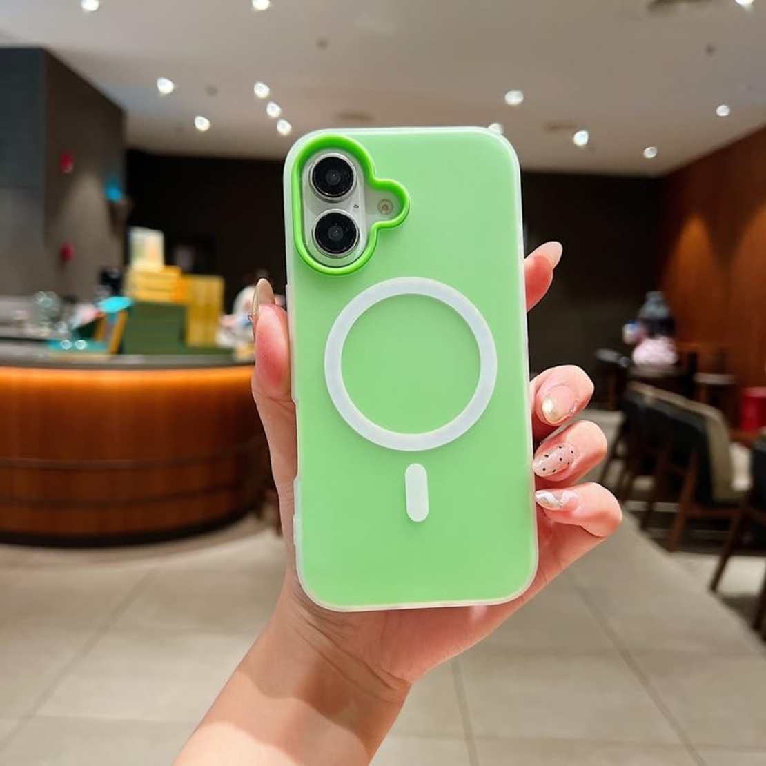 Husa Telefon Jelly Magnetic 2in1, Vafy, Compatibila cu Apple iPhone 17, din PC+TPU, Magsafe, Finisaj Mat, Verde