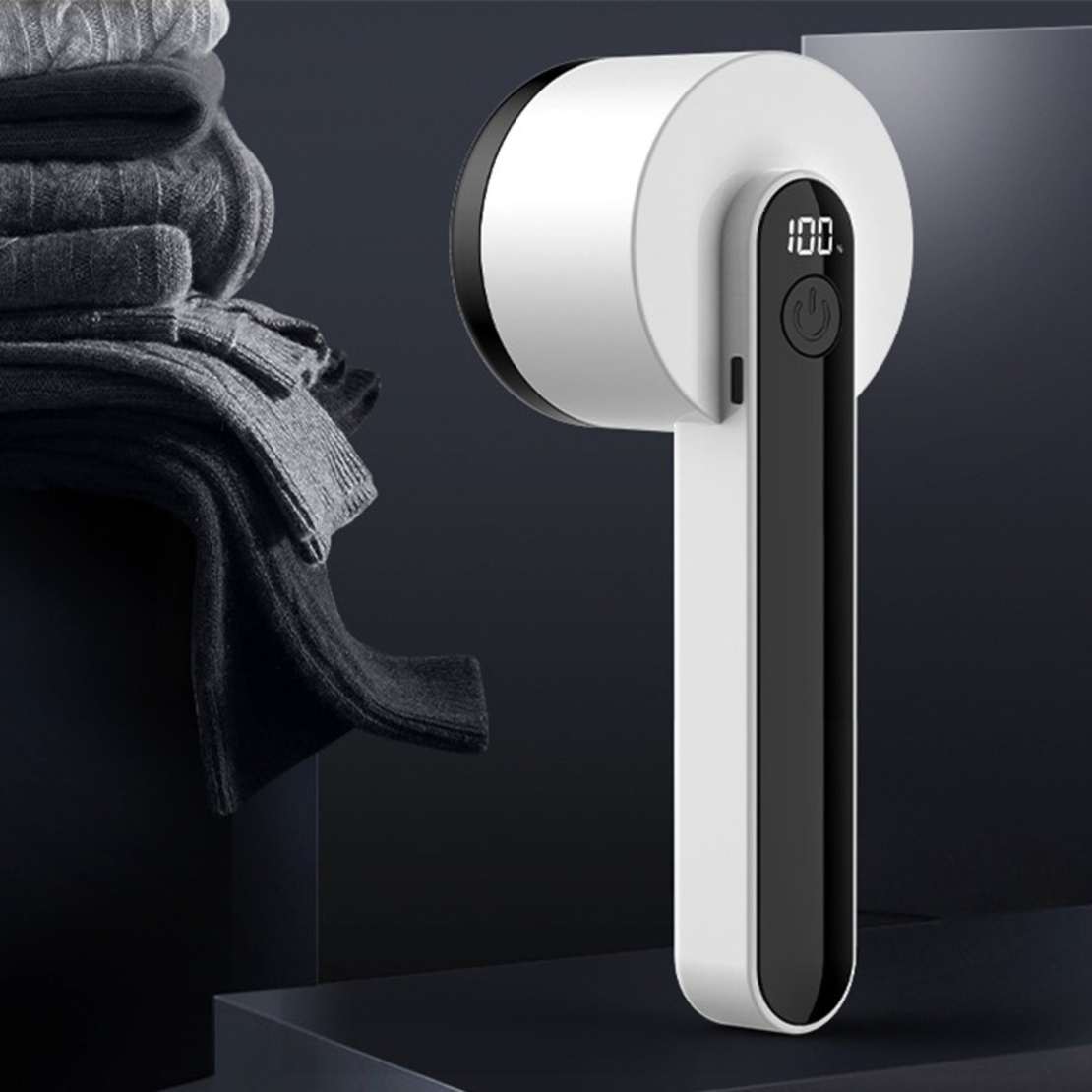 Aparat Pentru Curatat Scame, Par Si Praf, Vafy, Trimmer pentru Diferite Tipuri De Material, Cu Lame Din Otel Inoxidabil, Maner Ergonomic, Incarcare Prin USB, Alb