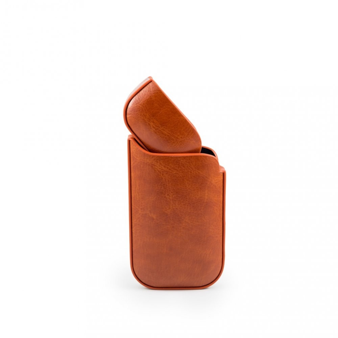 Husa Vafy pentru IQOS 2.4 Plus, Capac de Protectie, Anti Soc si Zgarieturi, din Piele Ecologica, 43 g, 12 x 6 x 2.5 cm, Portocaliu