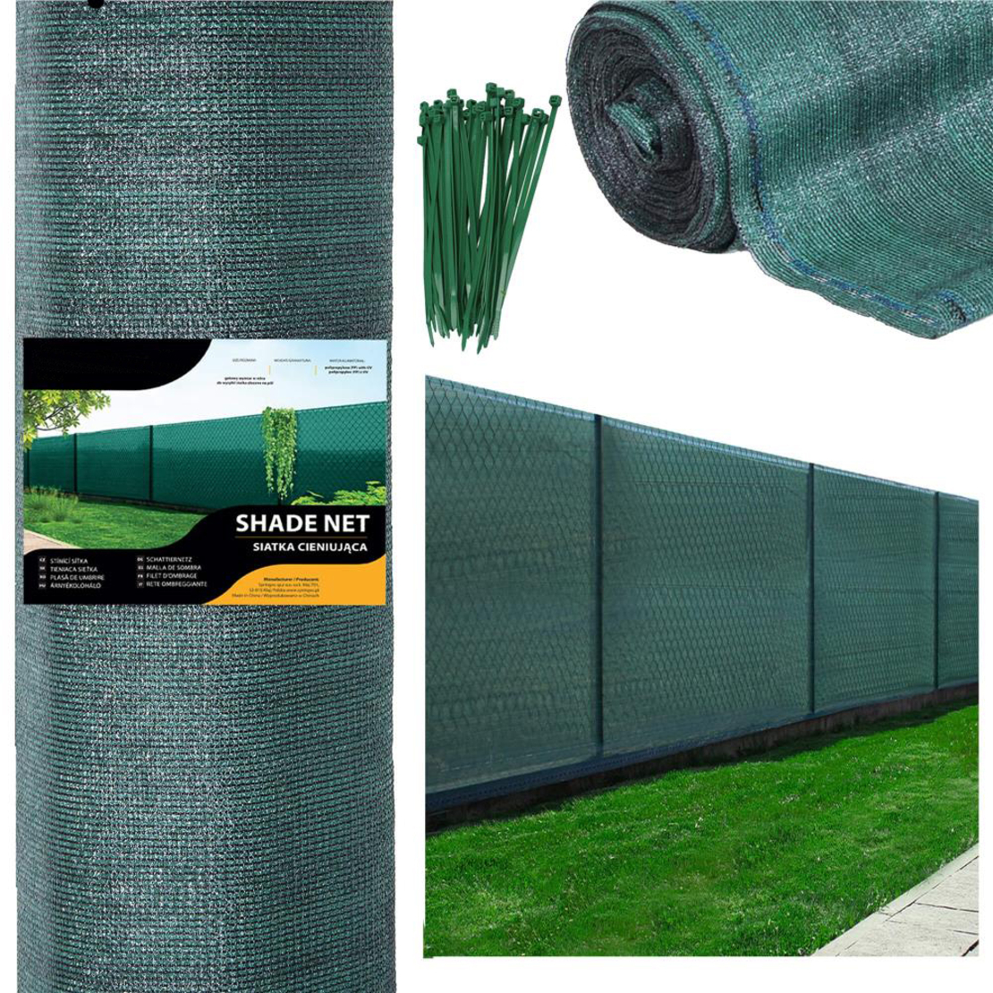 Plasa umbrire si intimitate pentru gard, 1.2m latime, 50m lungime, 140g densitate, gri
