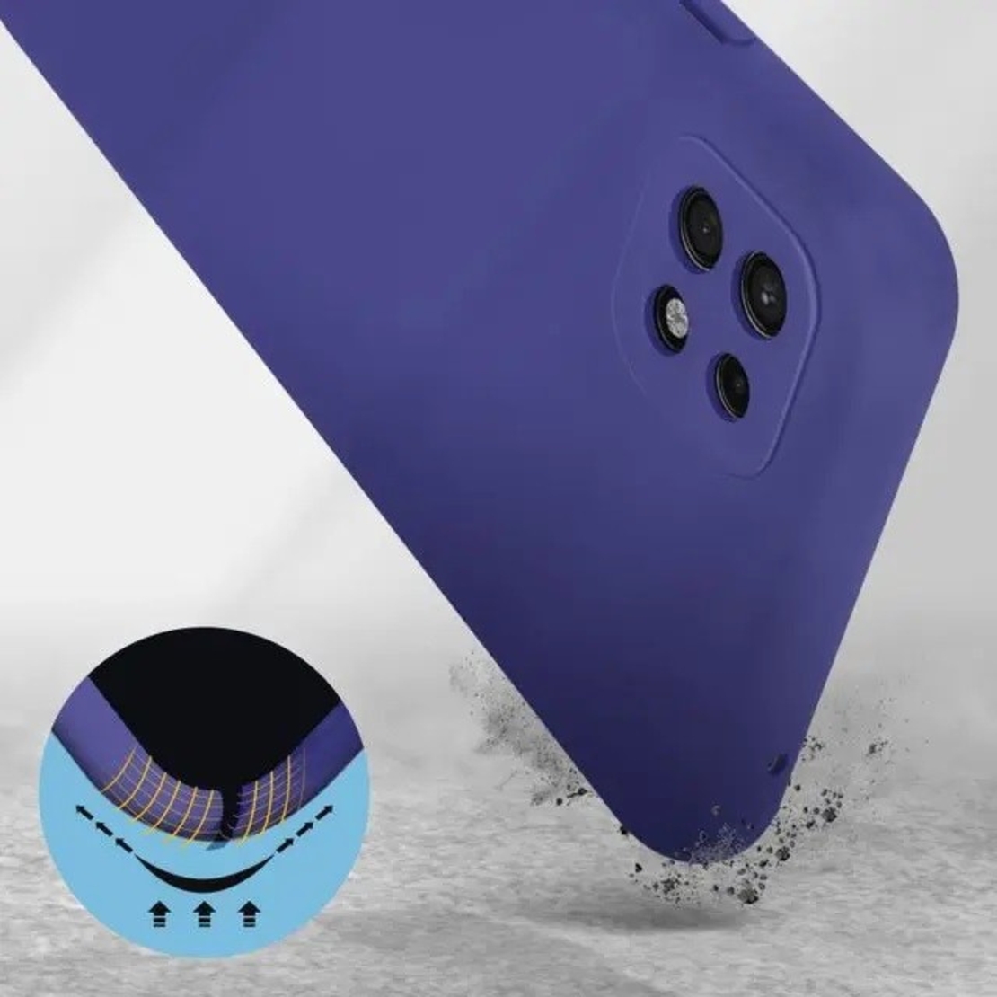Husa protectie Vafy pentru Samsung A22 5G Liquid Silicone Mov