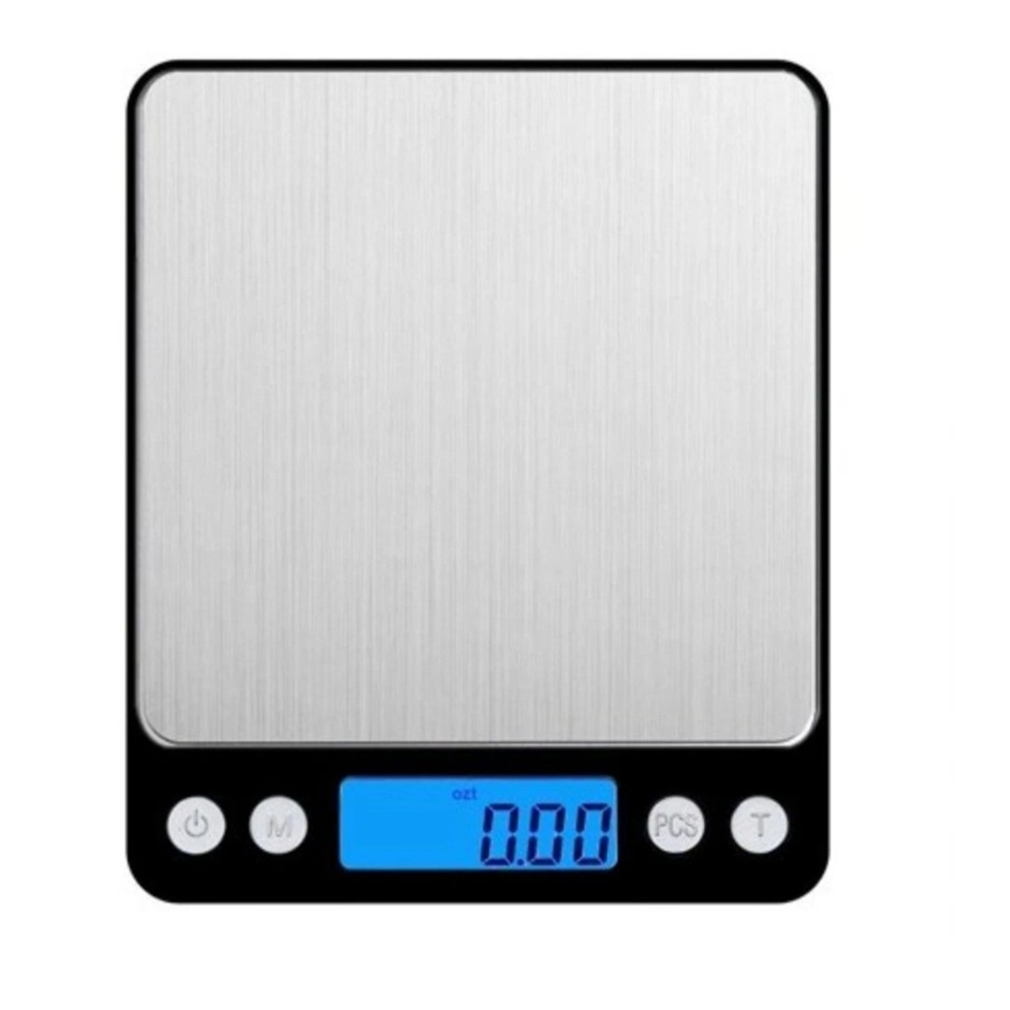 Mini Cantar Electronic, Vafy, pentru Alimente/Bijuterii, max 3 Kg, 2 x AA, 12.7 x 10.6 x 1.9 cm, Negru/Gri