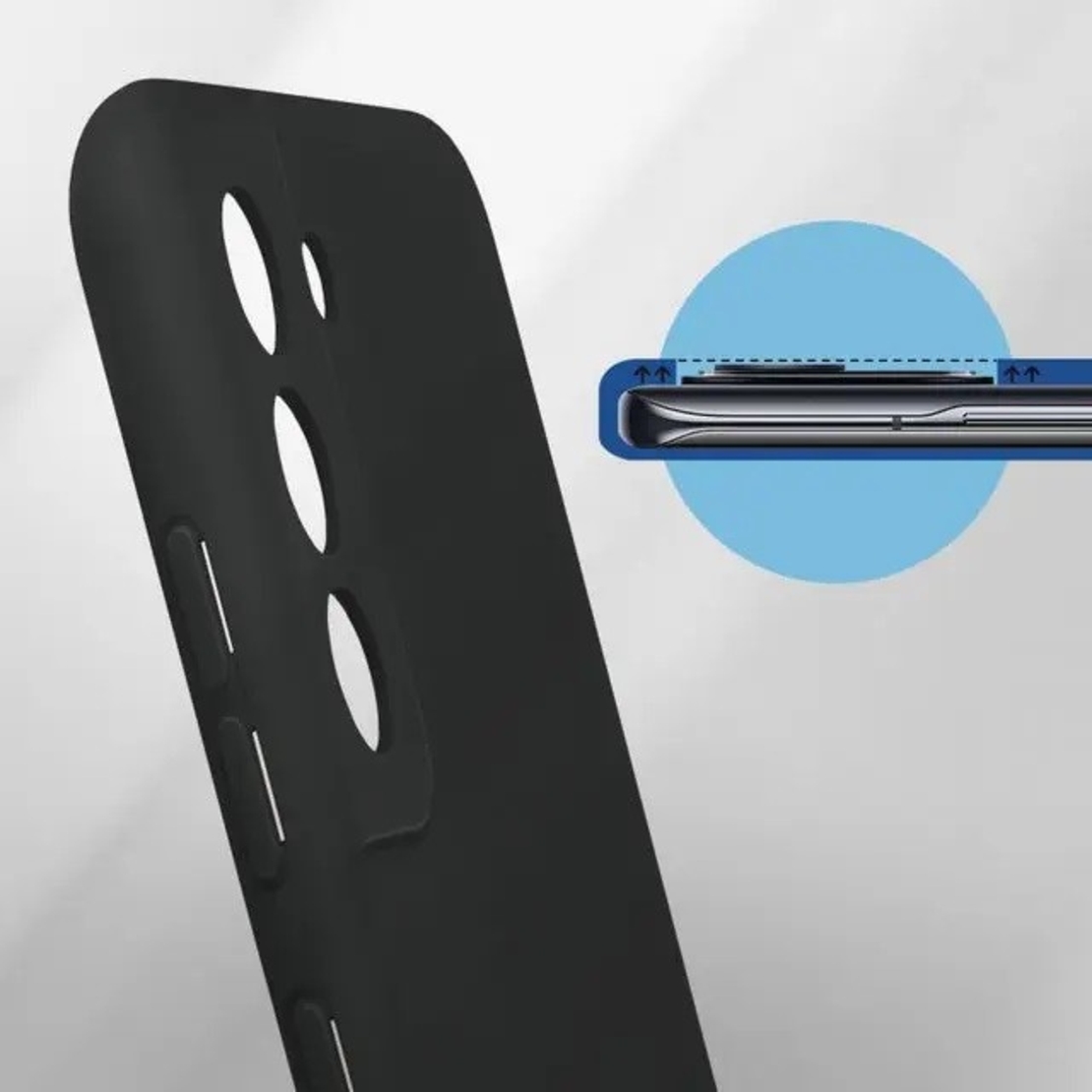 Husa protectie Vafy pentru Samsung S21 FE Liquid Silicone Negru