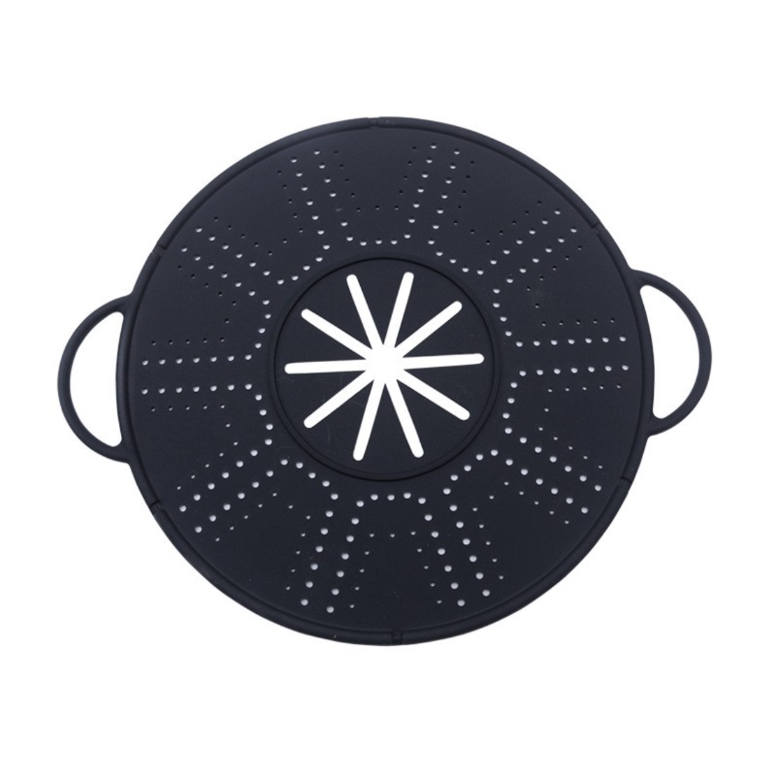 Capac Sita pentru Tigaie, Vafy, 28 inch, Capac din Silicon pentru Scuregere, Rezistent la Remperaturi ridicate, Anti-Stropire, Deflector de Ulei, Negru