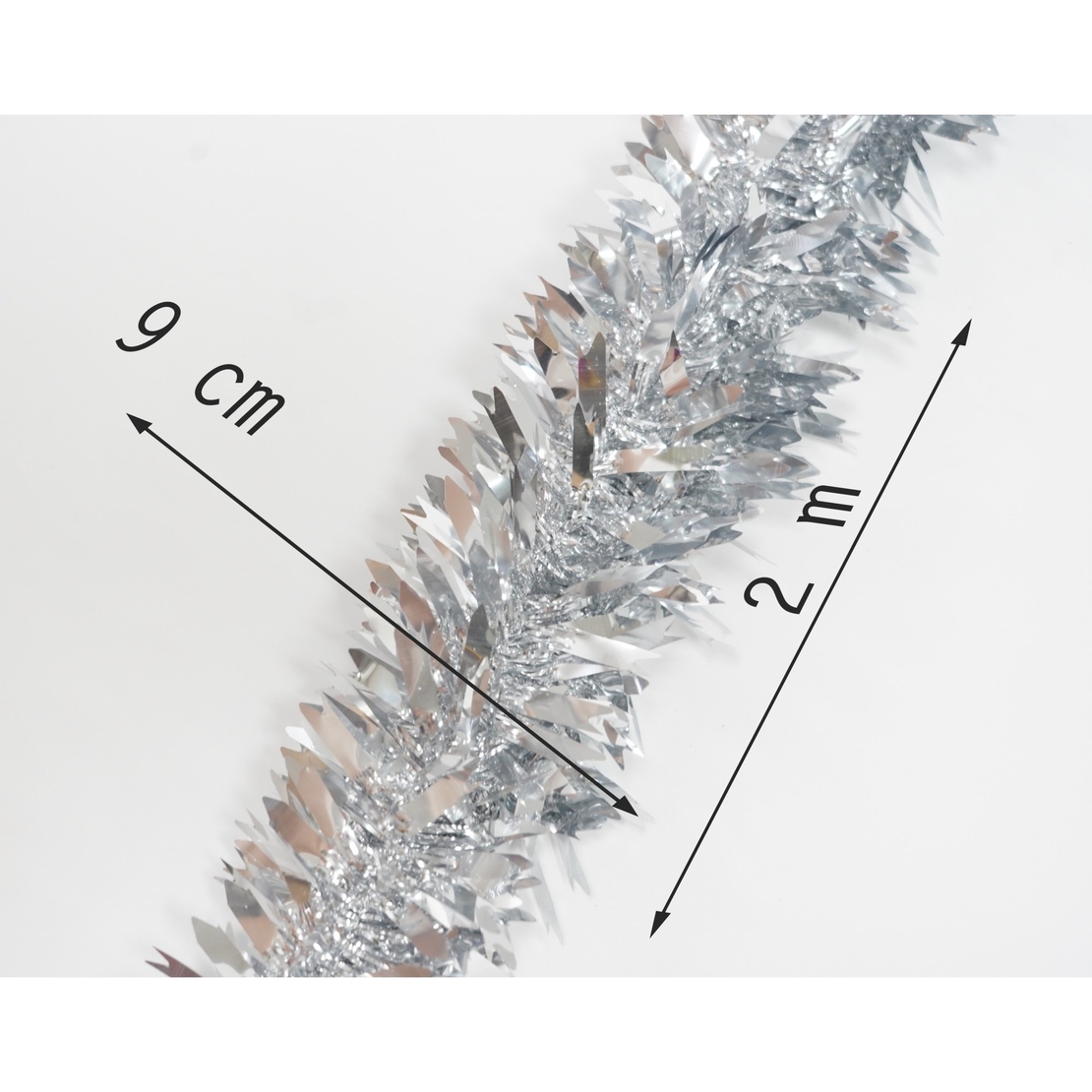 Beteala Craciun, Flippy, argintiu, marimea: 2 m x 6.5 cm material:folie PVC, interior/exterior