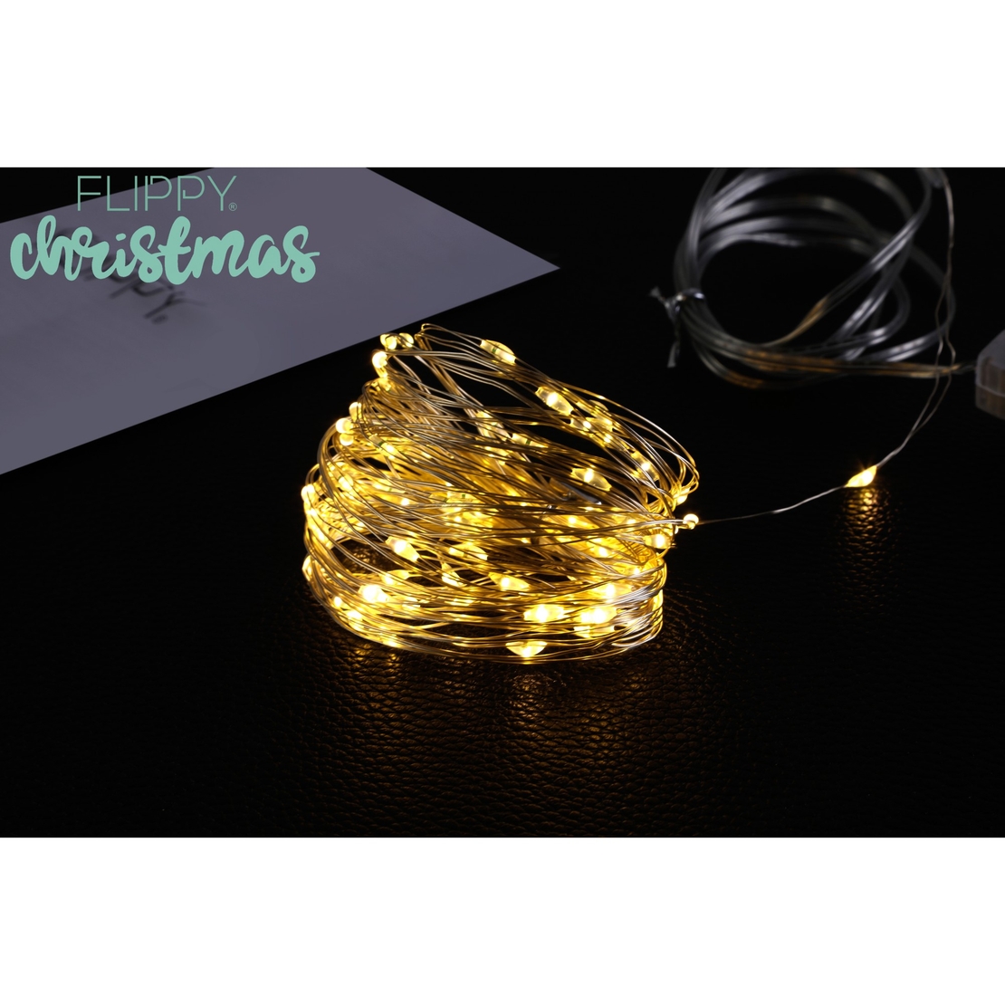Instalatie Craciun, 2 metri, 20 LED-uri, multicolor, telecomanda 8 functii, USB, fir cupru, liniar, interior/exterior, Vafy