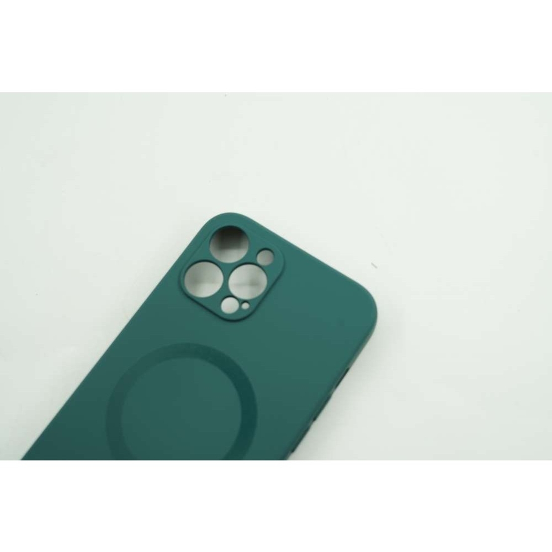 Husa protectie Vafy compatibila cu Apple iPhone 12 Mag Safe Silicone Verde