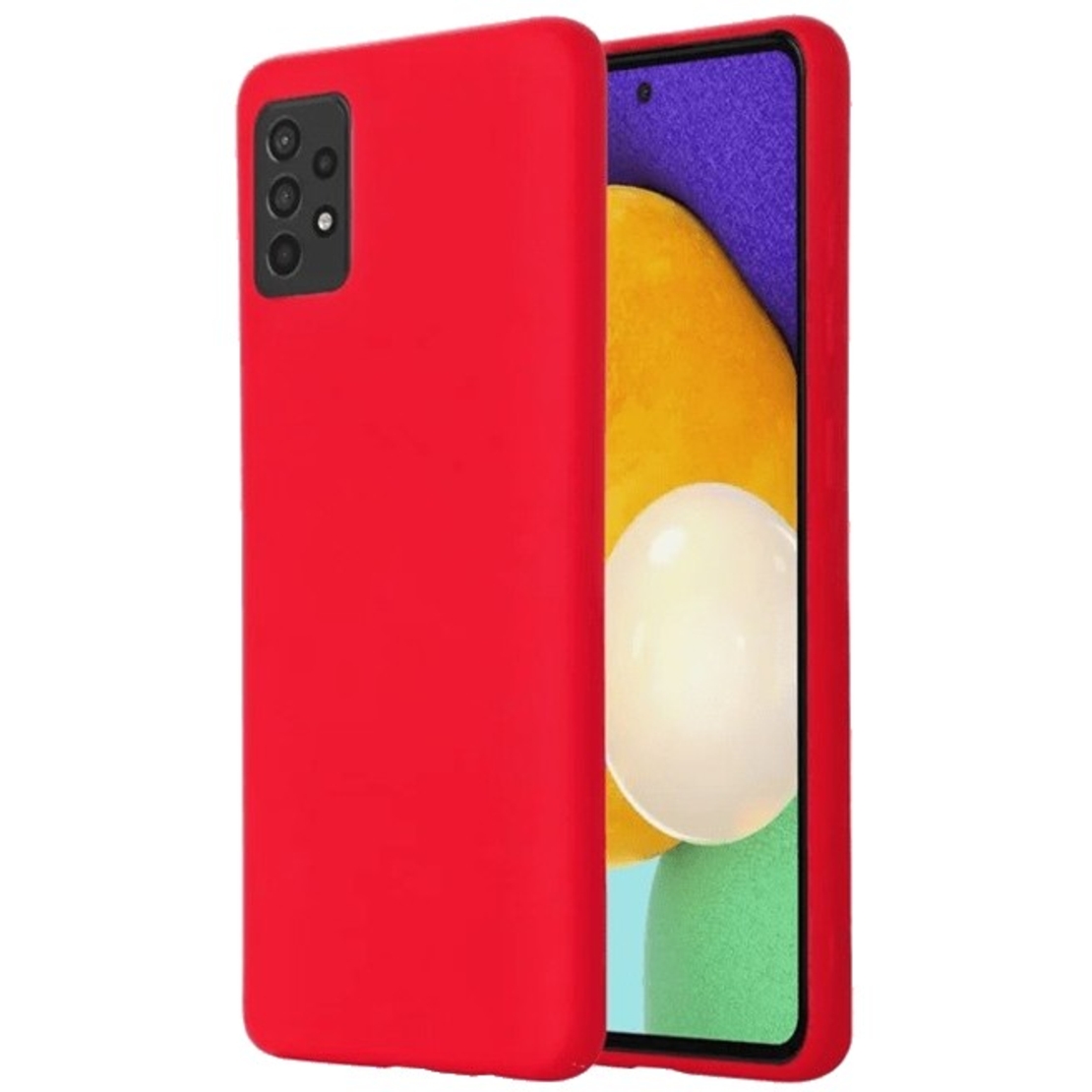 Husa de Protectie, Vafy, pentru Samsung Galaxy A52, din Silicon Lichid, Rosu