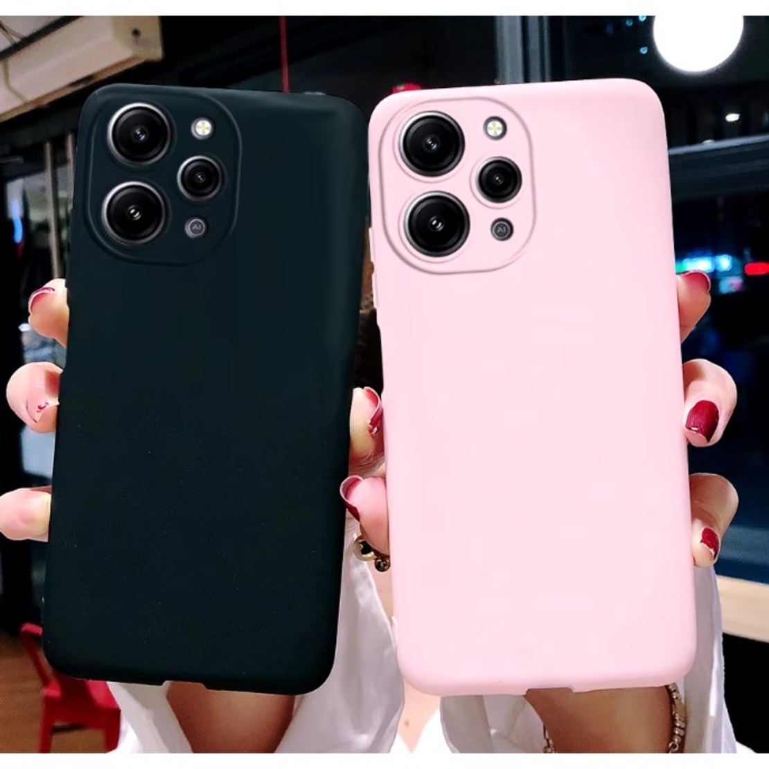 Husa de Protectie Matte TPU, Vafy, pentru Xiaomi Redmi 12 Pro, Protectie Camera, Antisoc, Antizgariere, Antialunecare, Acoperire Completa, Roz