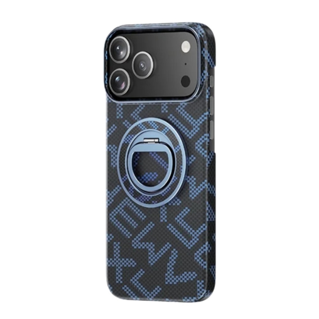Husa pentru iPhone 17, Vafy, Carcasa de Protectie Rezistenta Ultra-subtire, Suport Magnetic, Aspect Texturat, Albastru