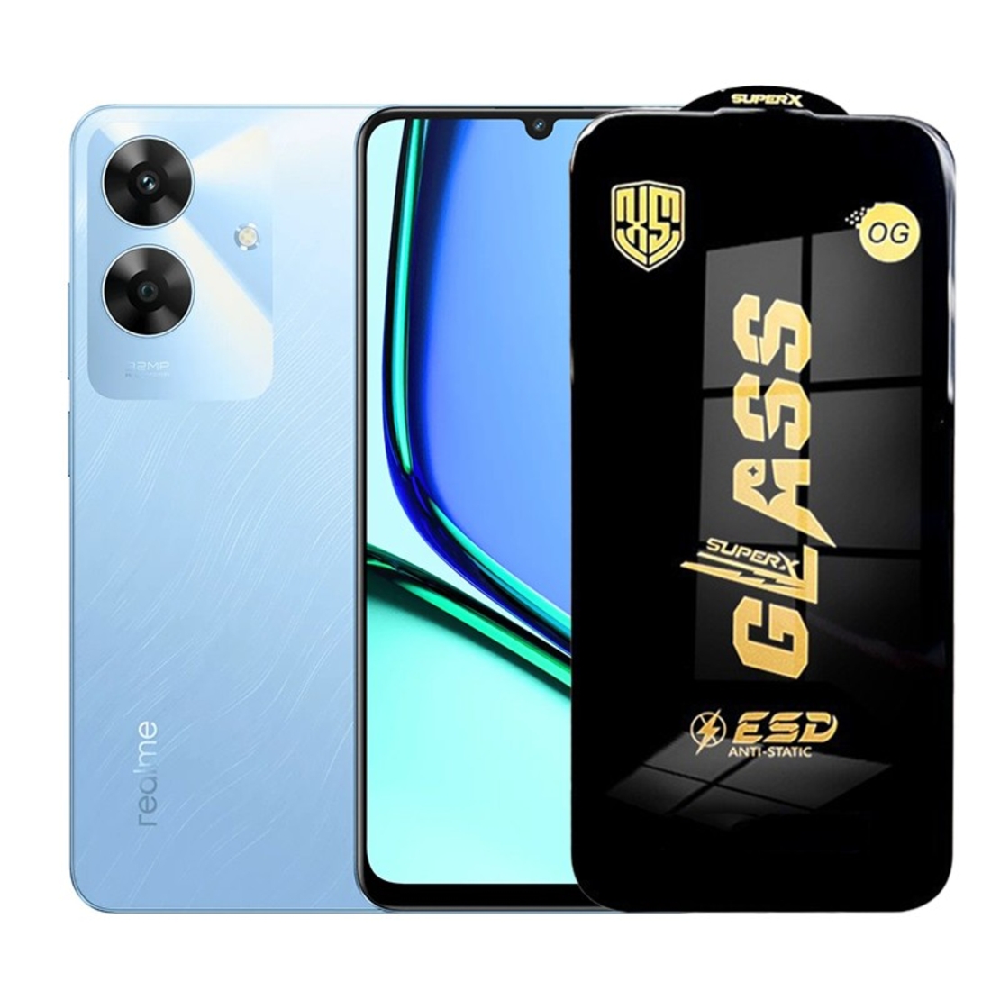 Folie de Protectie pentru Realme Note 60, Vafy, Sticla Securizata ESD, Margini Negre, Rezistenta la Zgirieturi, Antistatica, 0.35 mm, Transparenta