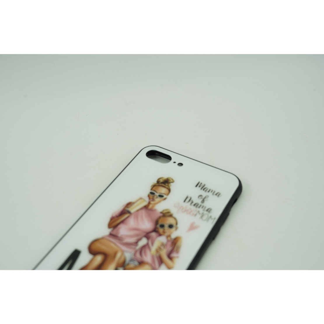Husa protectie,Flippy, compatibila cu Apple iPhone 12 Glass print Mama of Drama Multicolor