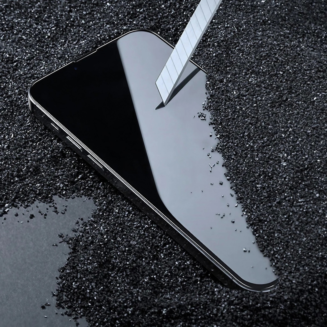 Folie Sticla Securizata, Vafy, Pentru Apple iPhone 16 Pro, Full Glue, Margini Negre, Transparent