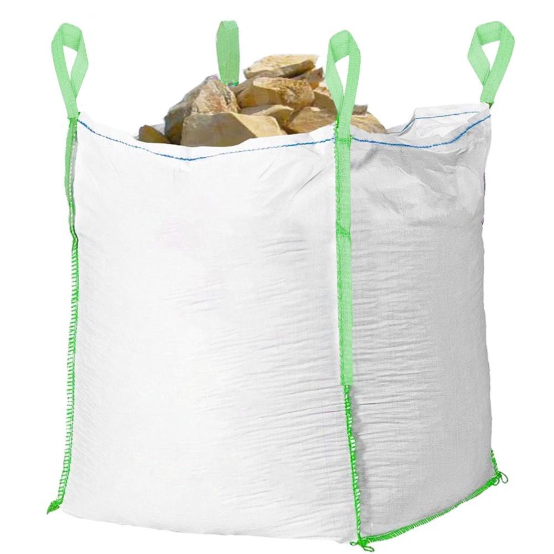Sac gradina big bag pentru frunze si deseuri vegetale, 1000 L, 1000 kg, 90x90x120 cm, alb