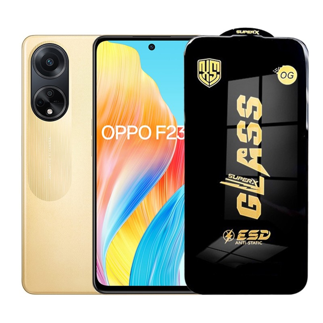Folie de Protectie pentru Oppo F23, Vafy, Sticla Securizata ESD, Margini Negre, Rezistenta la Zgirieturi, Antistatica, 0.35 mm, Transparenta