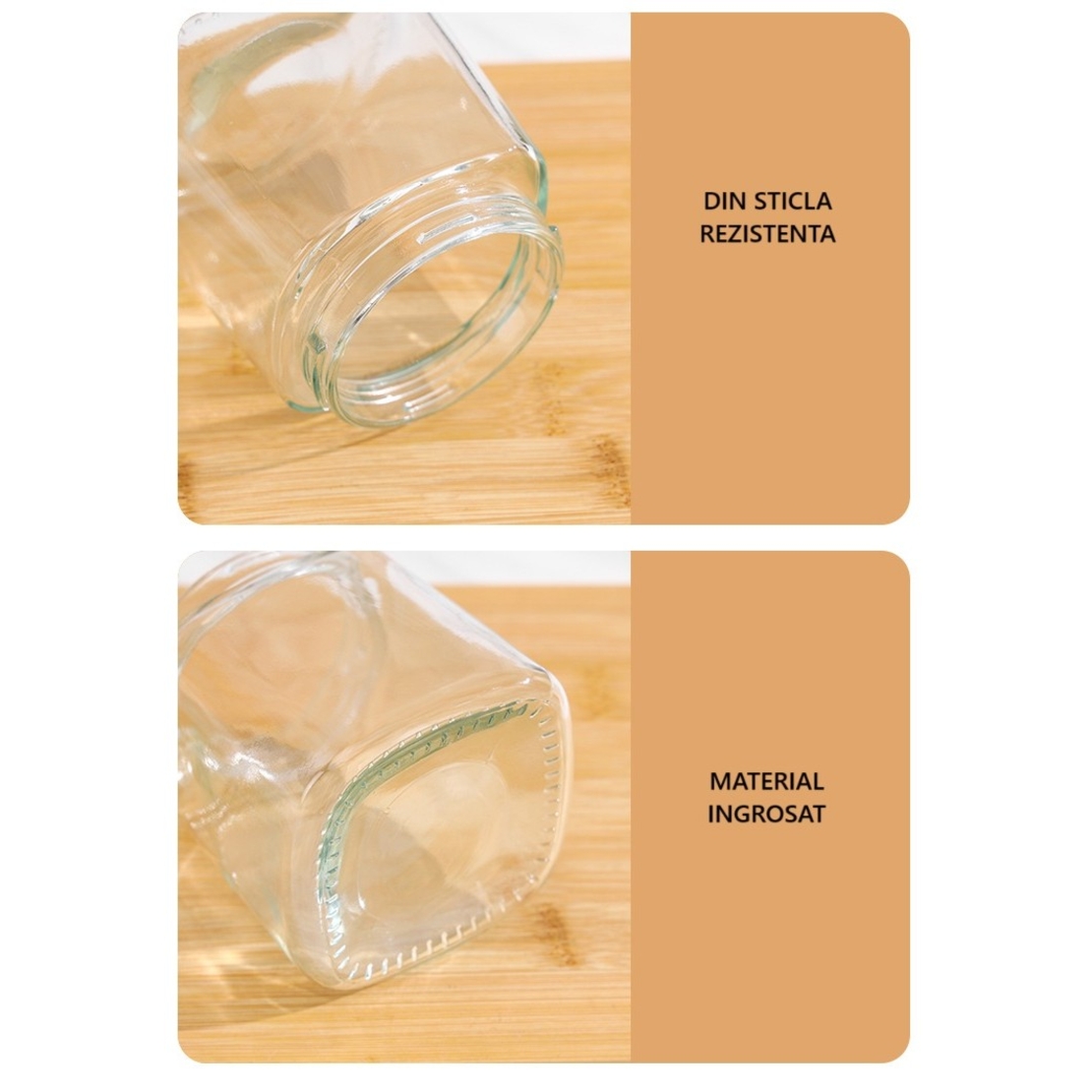 Recipient Condimente, Vafy, din Stilca, 180 ml, cu Maner si Lingurita, 11.3 x 8.2 cm, Capac Ondulat, Alb