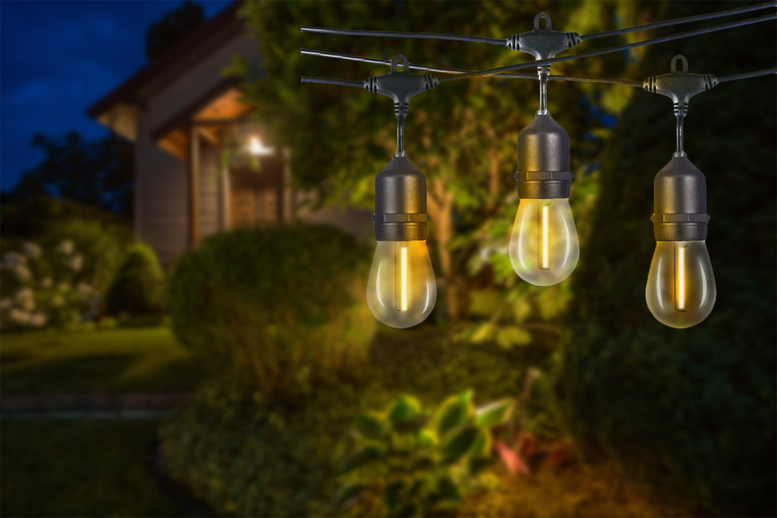 Ghirlanda luminoasa, LED, model Ariane, 10 becuri, 600cm, incarcare solara, lumina alb cald