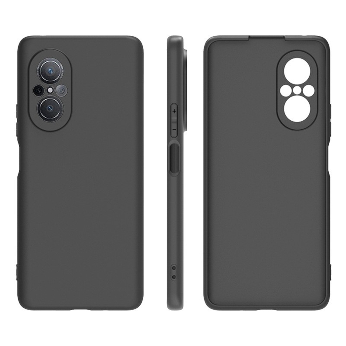Husa Matte TPU pentru Huawei NOVA 9 SE, Vafy, Silicon Slim, Protectie Antisoc, Negru
