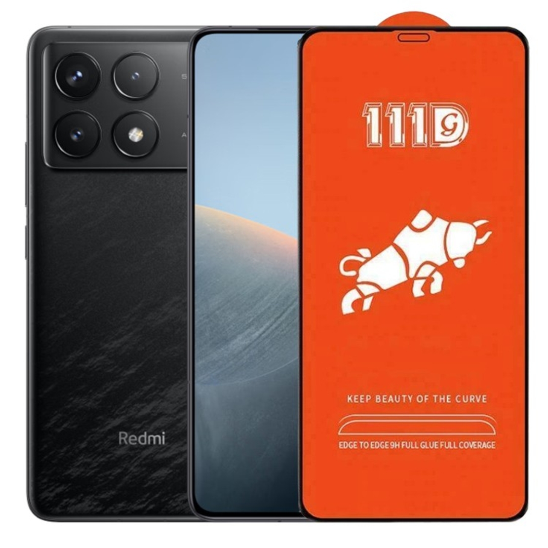 Folie Sticla Securizata pentru Xiaomi Redmi K70 Pro, Vafy, Sticla de Protectie Compatibila cu Xiaomi Redmi K70 Pro, Full Cover 111D, HD, Margini Negre, Transparenta