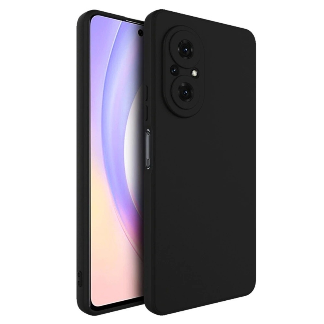 Husa pentru Huawei NOVA 9 SE, Vafy, Liquid Silicone, cu Microfibra pe interior, Protectie Antisoc, Negru